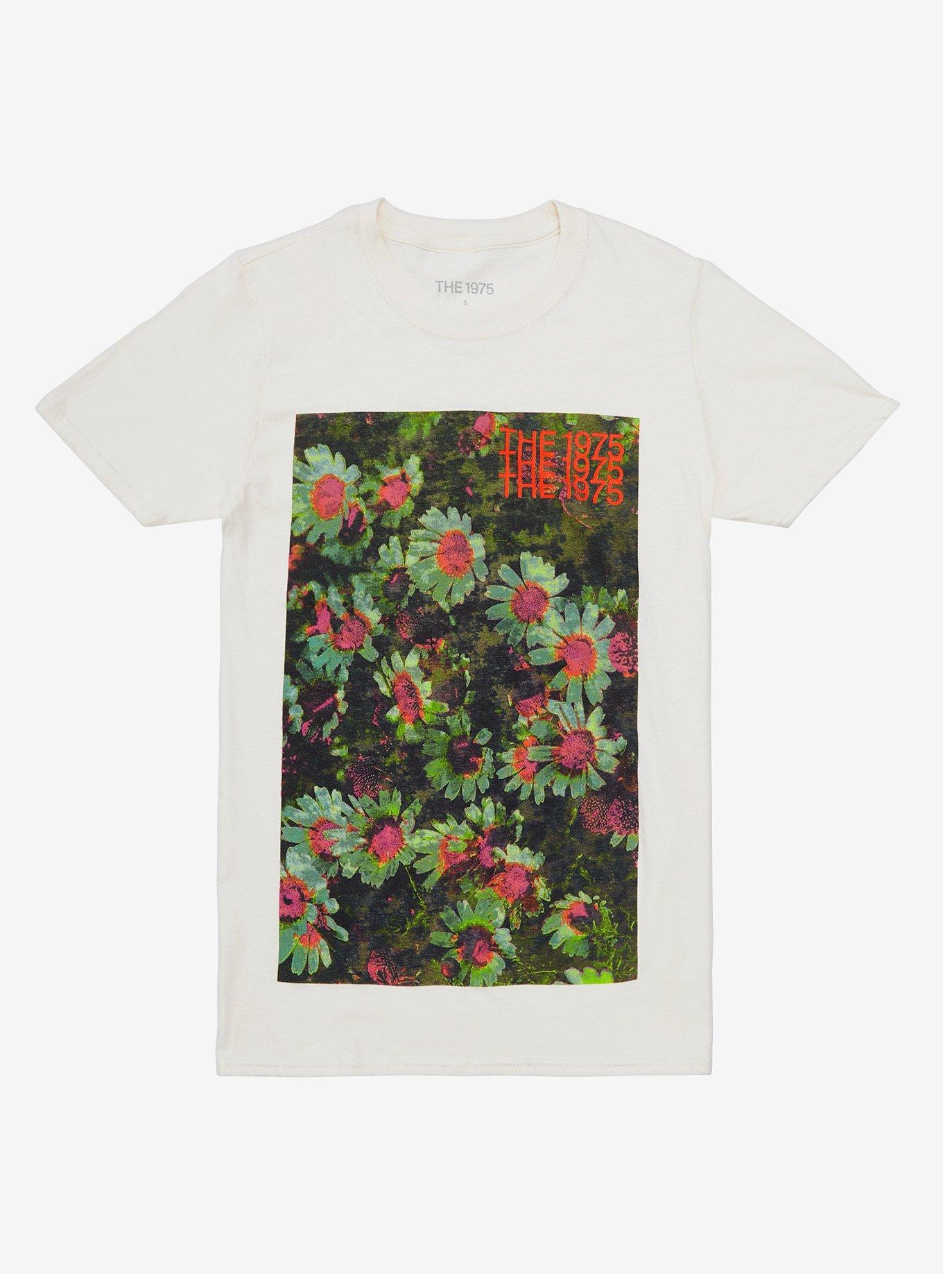 The 1975 Pink & Green Flowers T-Shirt, , hi-res