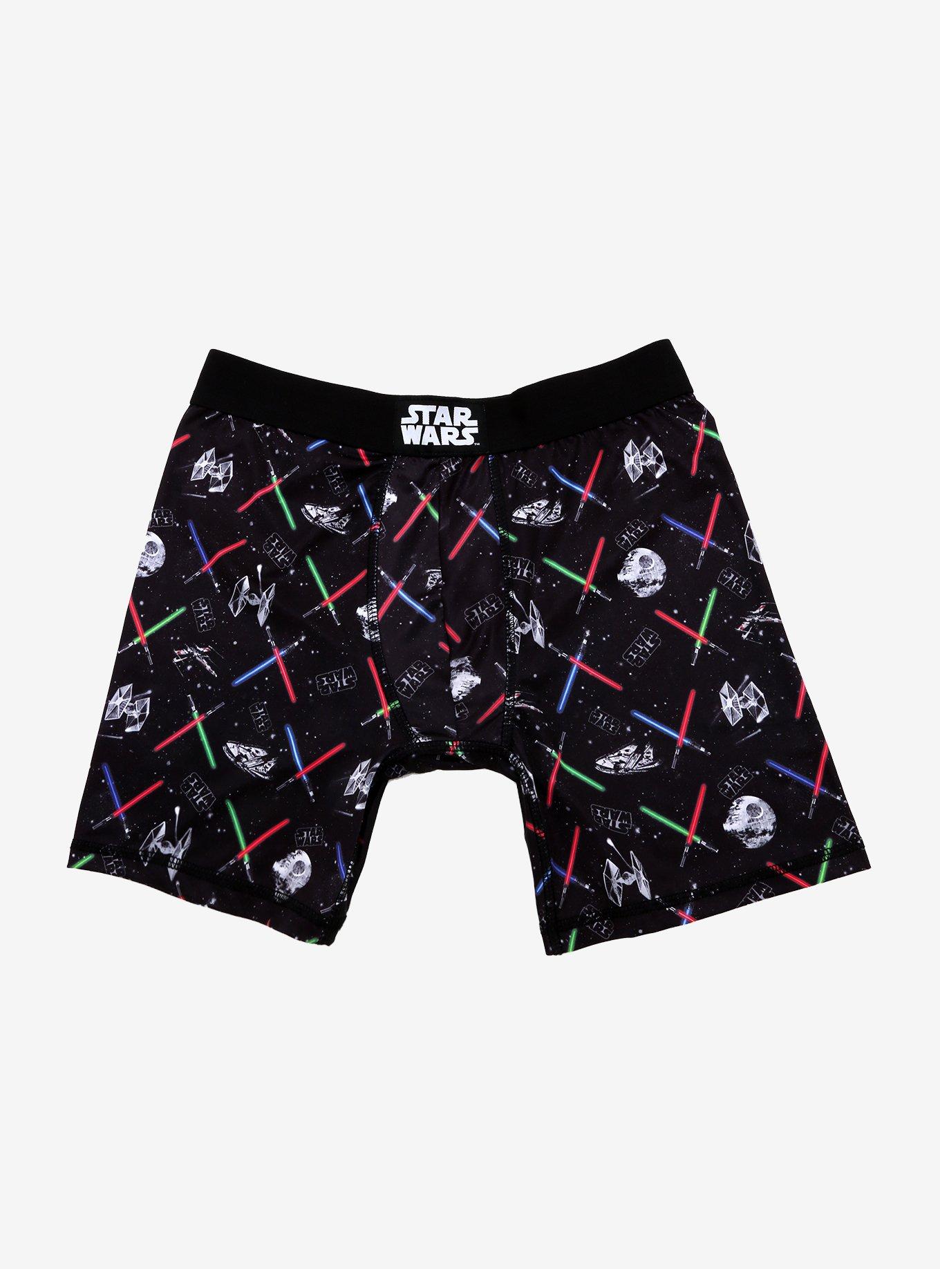 Star Wars Lightsabers & Ships Boxer Briefs, BLACK, hi-res