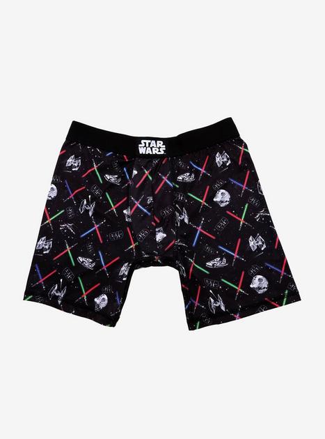 Star Wars Lightsabers & Ships Boxer Briefs | Hot Topic