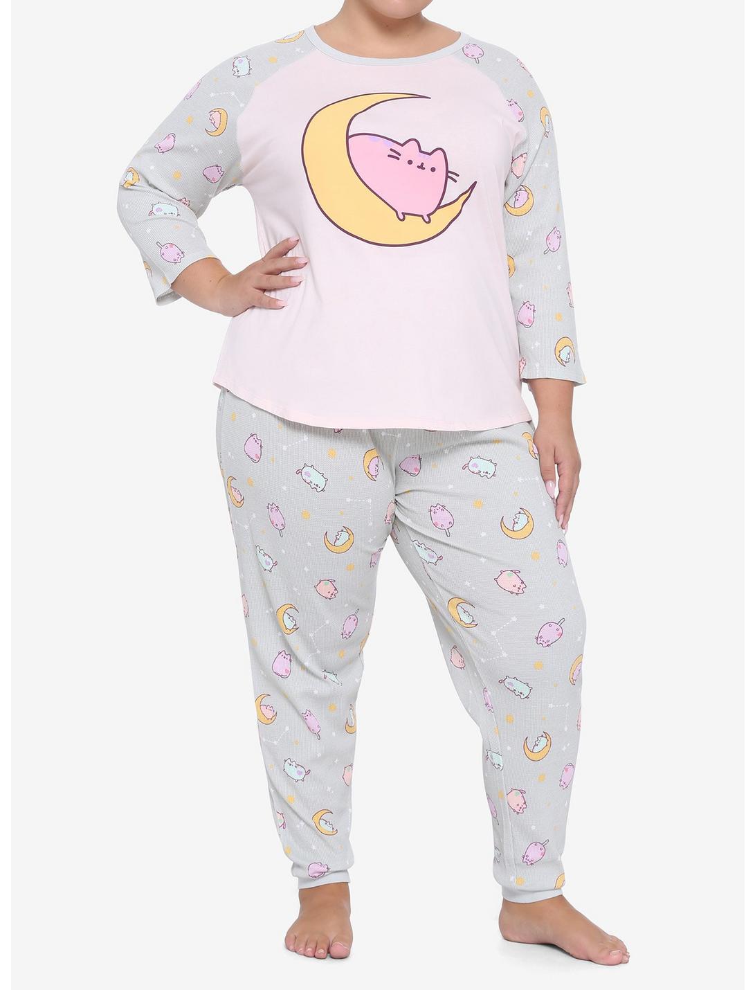 Pusheen Pastel Girls Thermal Pajama Set Plus Size, MULTI, hi-res