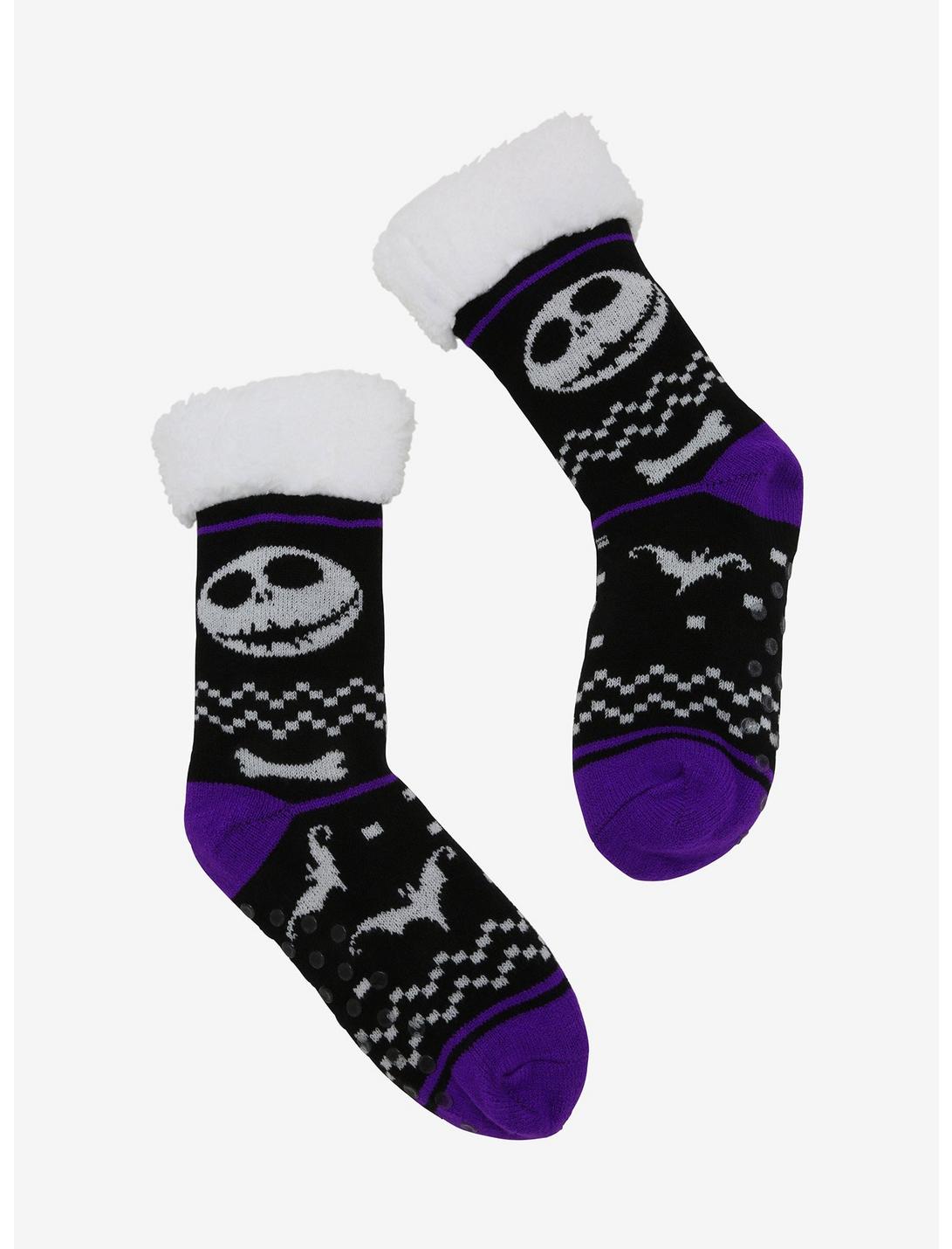 The Nightmare Before Christmas Jack Fair Isle Cozy Slipper Socks, , hi-res
