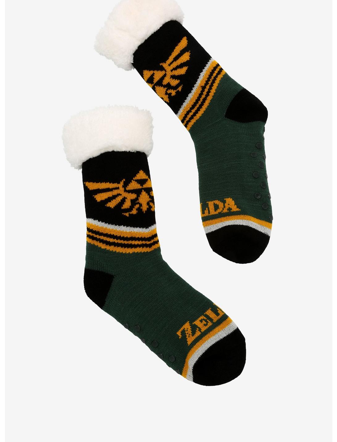 The Legend Of Zelda Royal Crest Cozy Slipper Socks, , hi-res