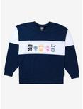 Naruto Shippuden x Hello Kitty and Friends Panel Women's Crewneck - BoxLunch Exclusive, NAVY, hi-res