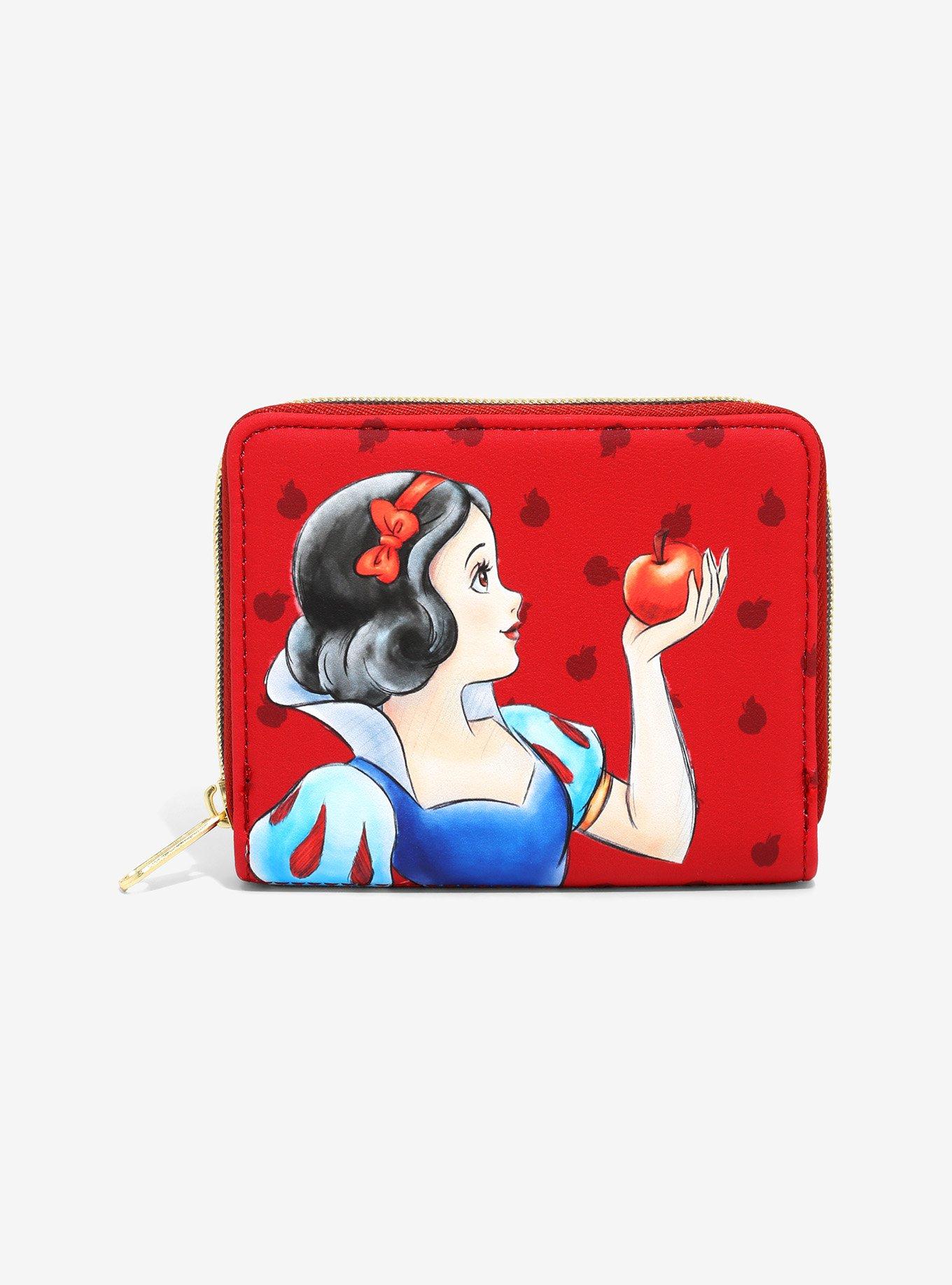 Disney Loungefly Snow White Evil Queen Poison Apple Old Hag Zip Around  Wallet