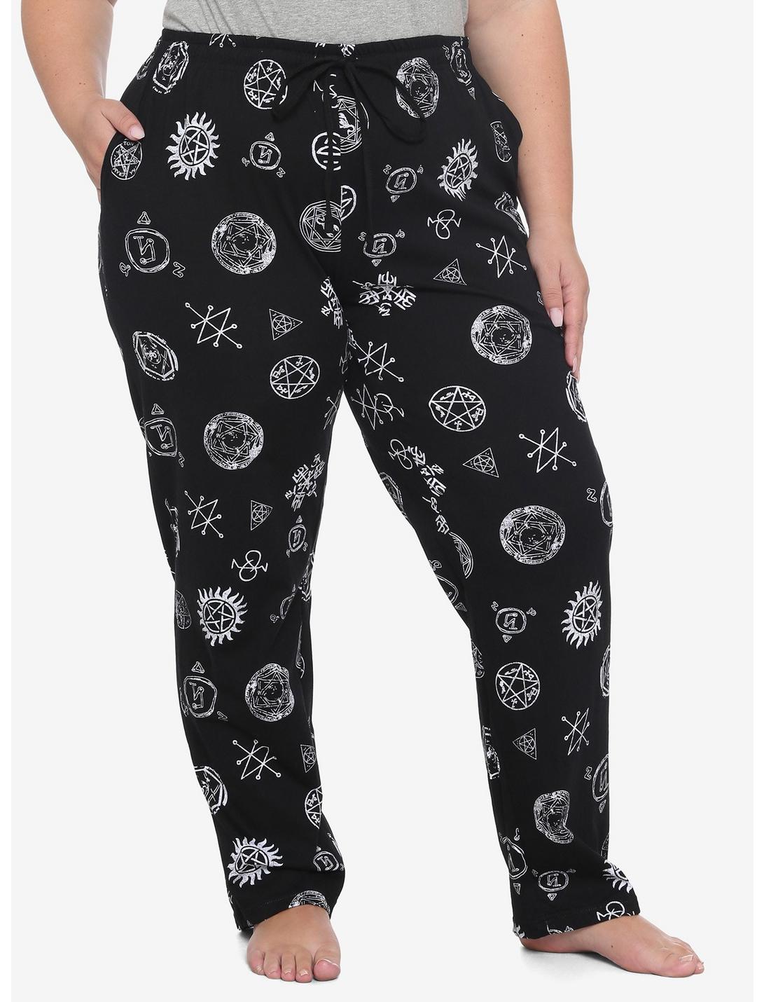 Supernatural Symbols Girls Pajama Pants Plus Size, MULTI, hi-res