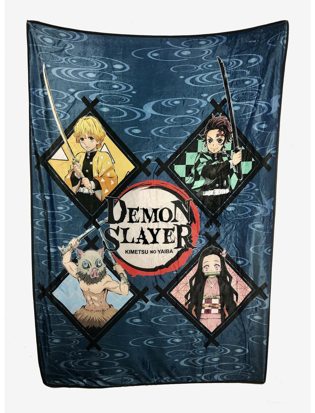 Demon Slayer: Kimetsu No Yaiba Group Portrait Throw Blanket, , hi-res