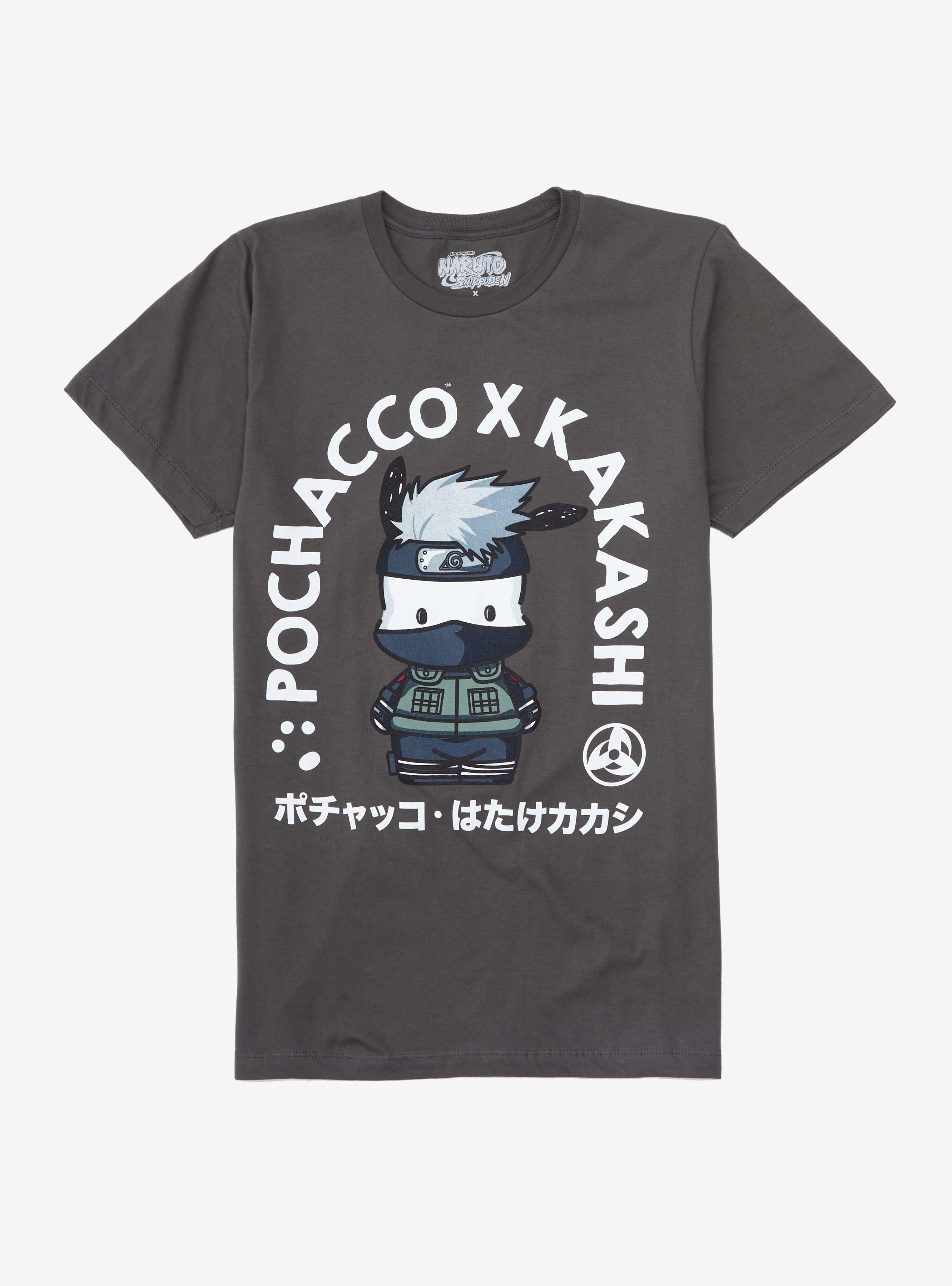 Naruto Shippuden x Hello Kitty and Friends Pochacco as Kakashi T-Shirt - BoxLunch Exclusive, HUNTER GREEN, hi-res
