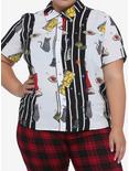 Her Universe Disney Hocus Pocus Icon Stripe Girls Woven Button-Up Plus Size, MULTI, hi-res
