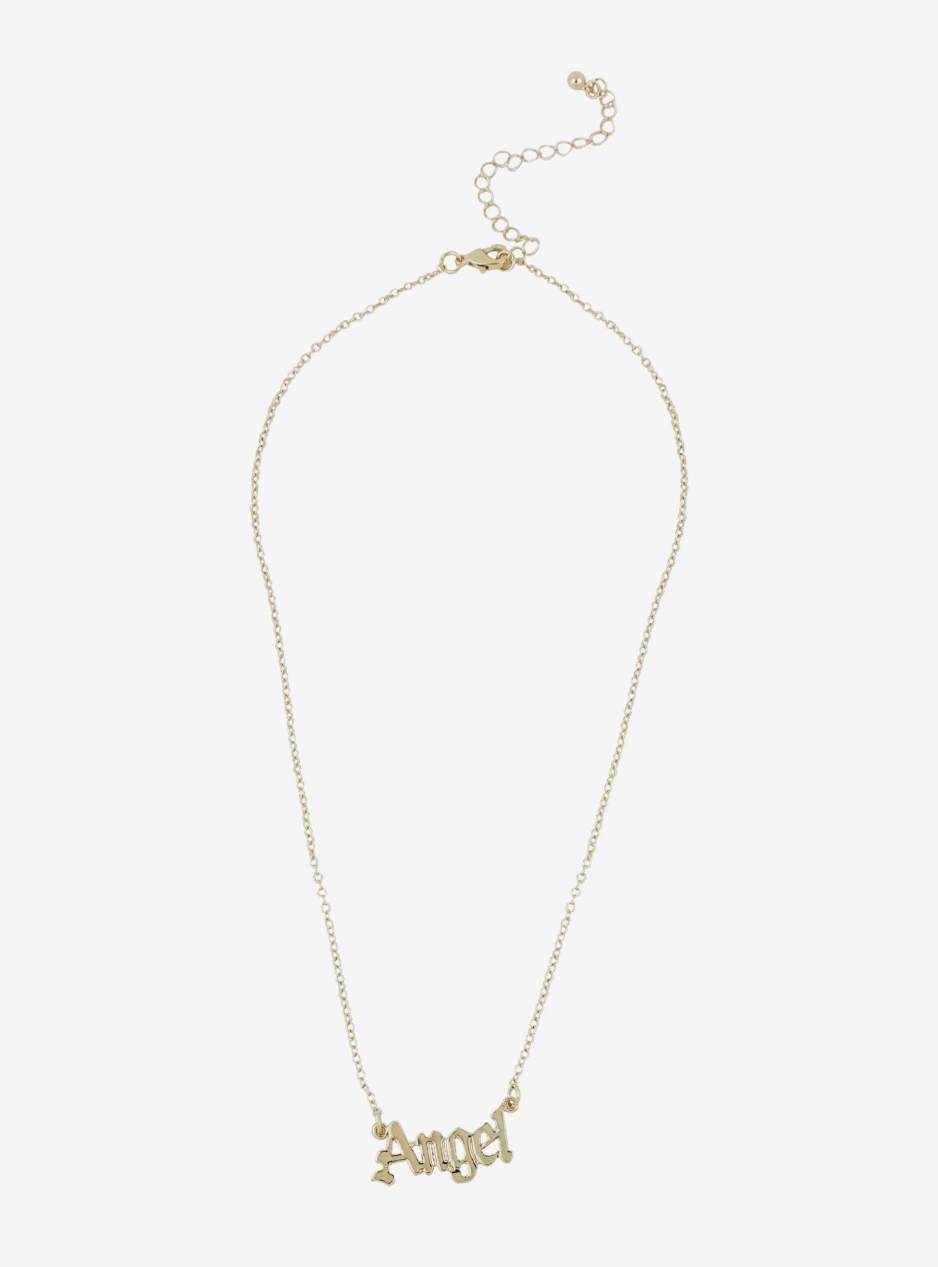 Angel Name Plate Necklace | Hot Topic