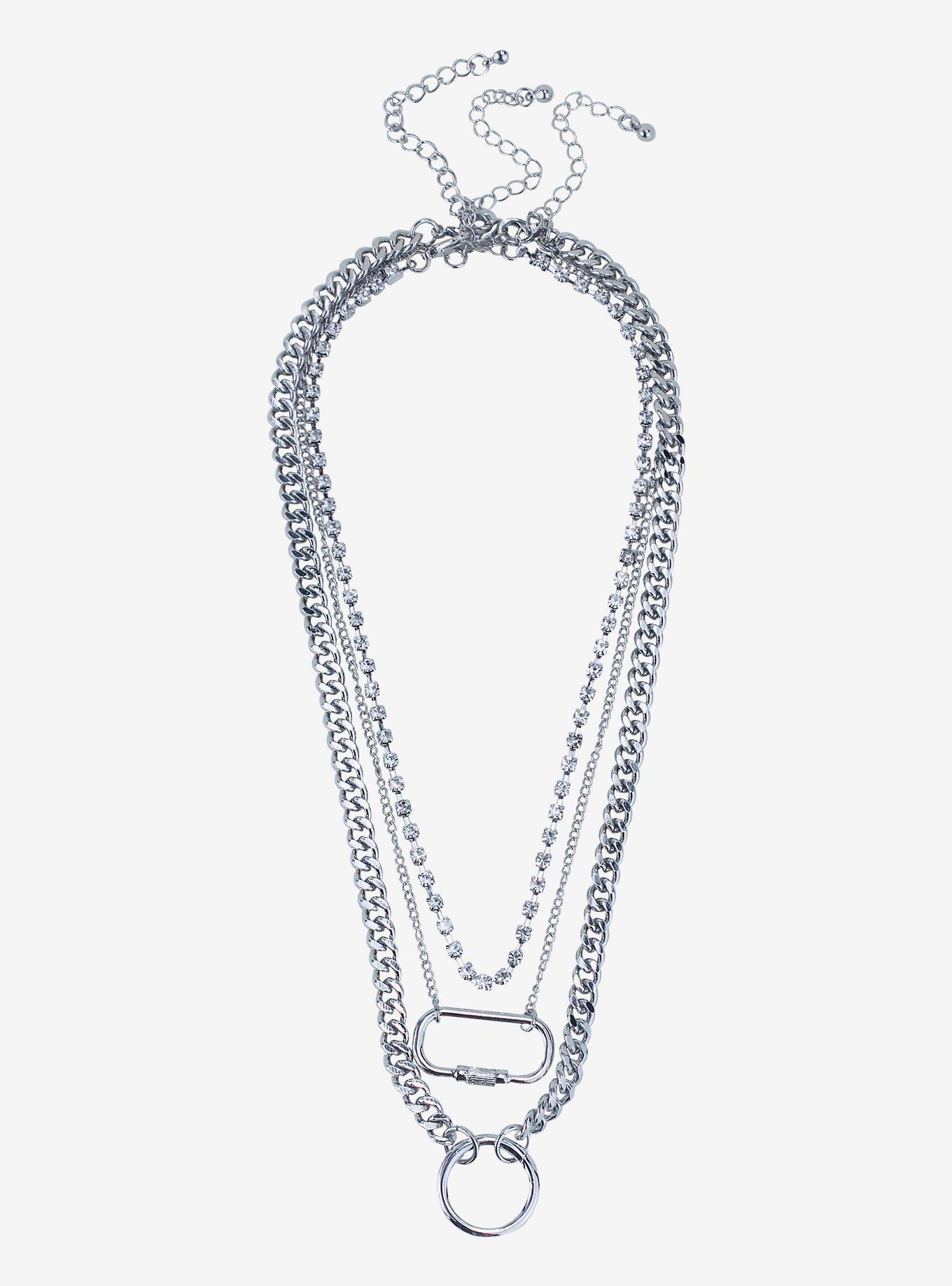 ORing Chain Necklace Set Hot Topic