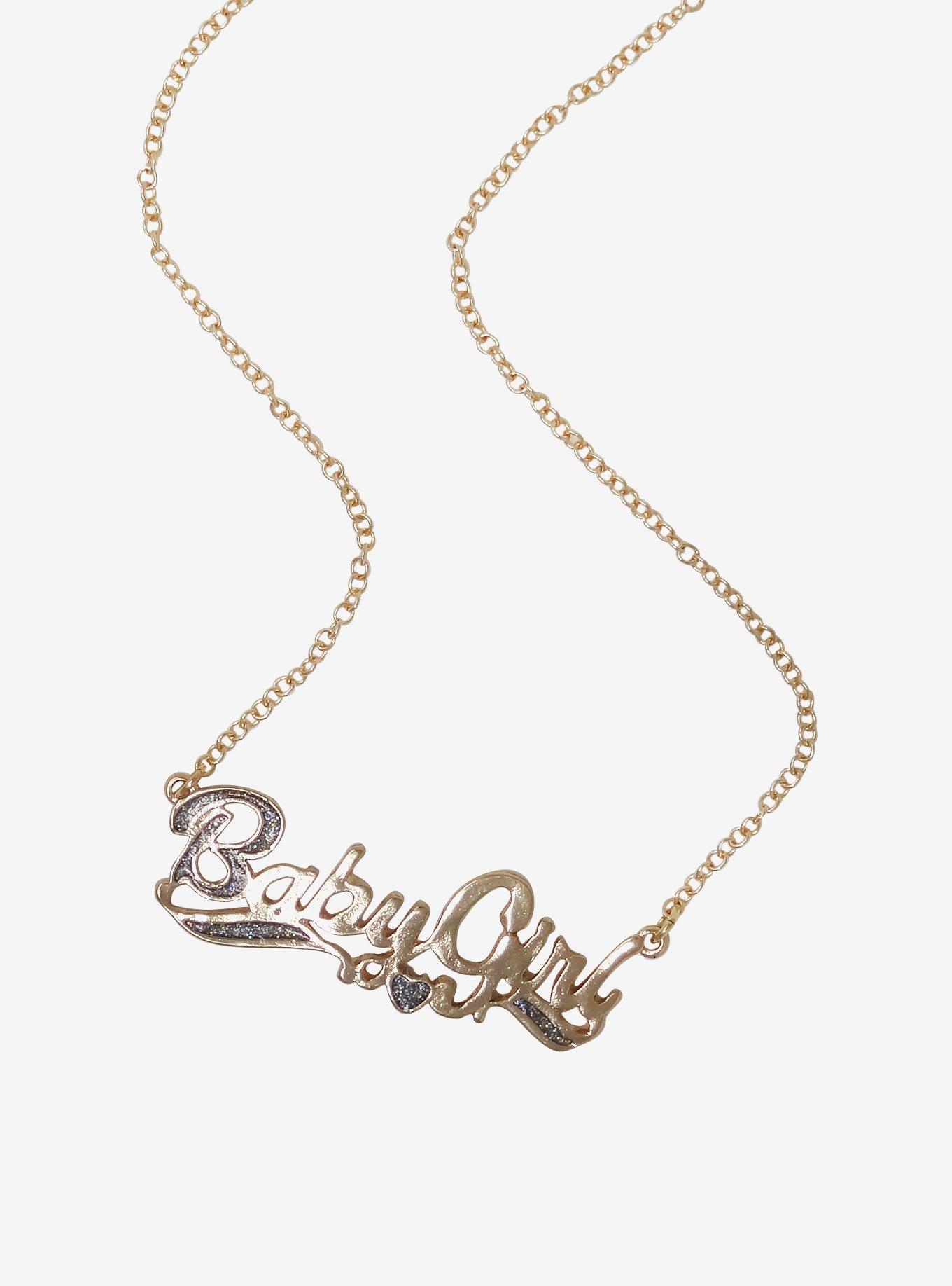 Baby clearance nameplate necklace