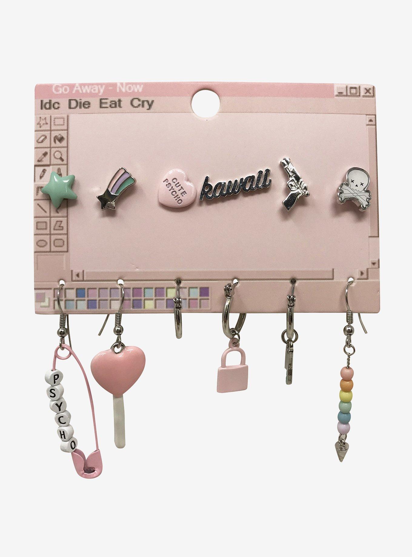 Kawaii Psycho Mismatch Earring Set | Hot Topic