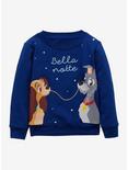 Disney Lady and the Tramp Bella Notte Toddler Crewneck - BoxLunch Exclusive, BLUE, hi-res