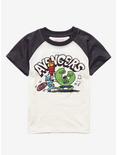 Marvel Avengers Cartoon Toddler Raglan T-Shirt - BoxLunch Exclusive, WHITE, hi-res