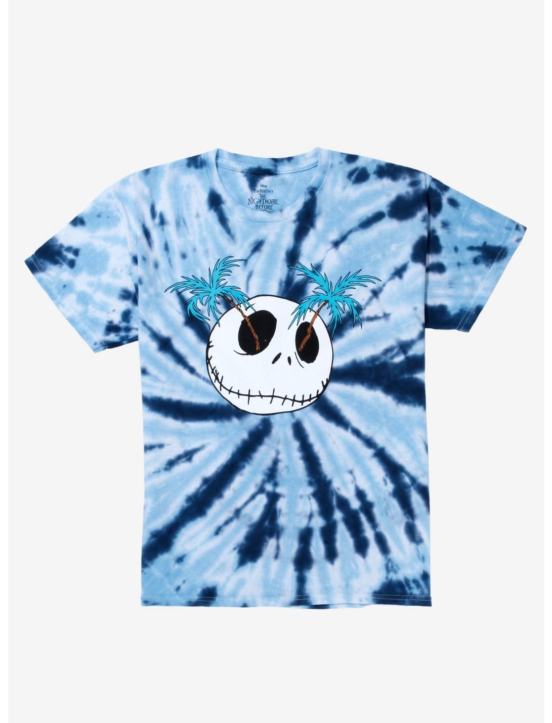 Disney The Nightmare Before Christmas Summer Jack Skellington with Palm Trees Tie-Dye Youth T-Shirt - BoxLunch Exclusive, MULTI, hi-res