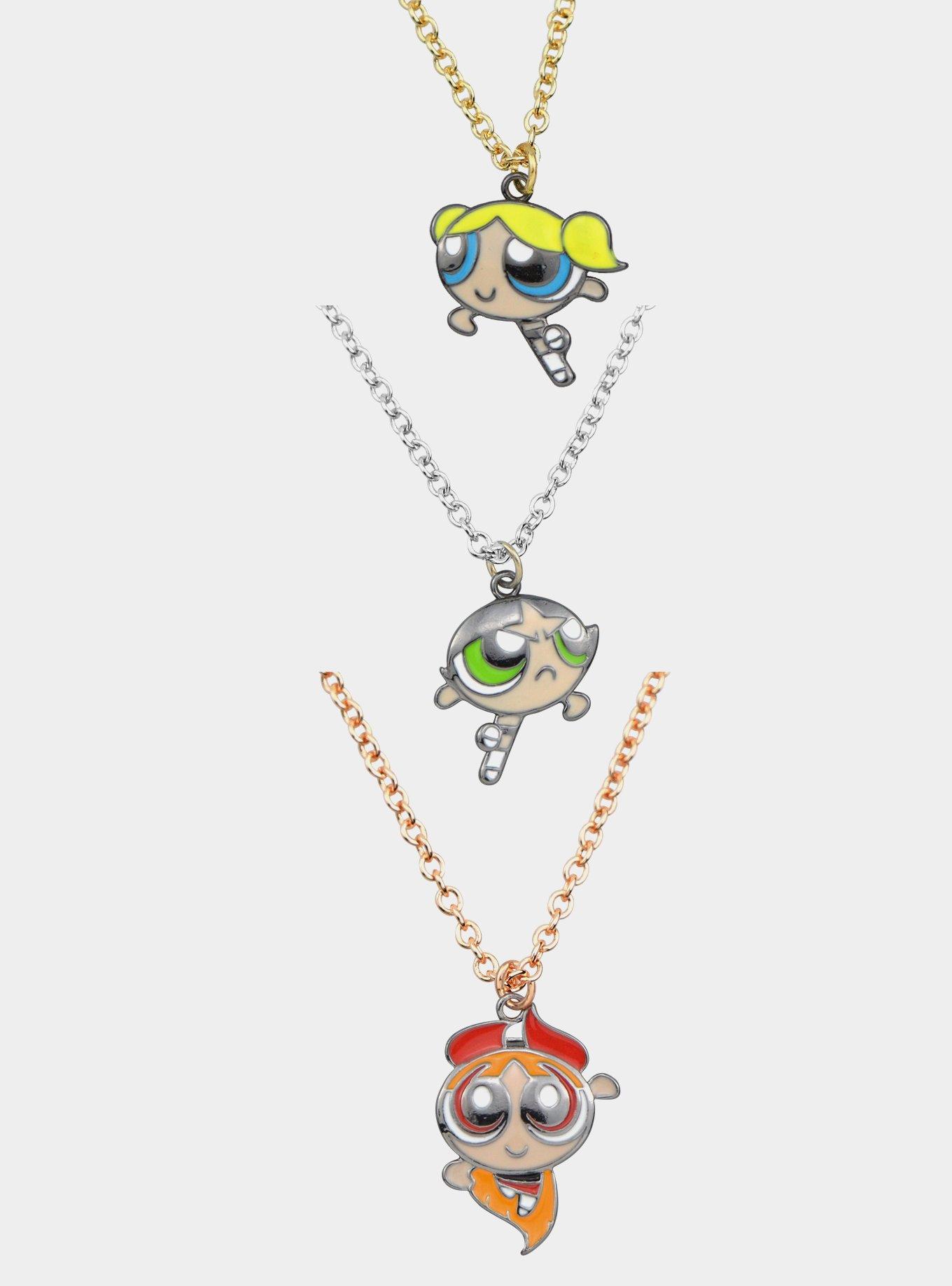 The Powerpuff Girls Best Friend Necklace Set, , hi-res