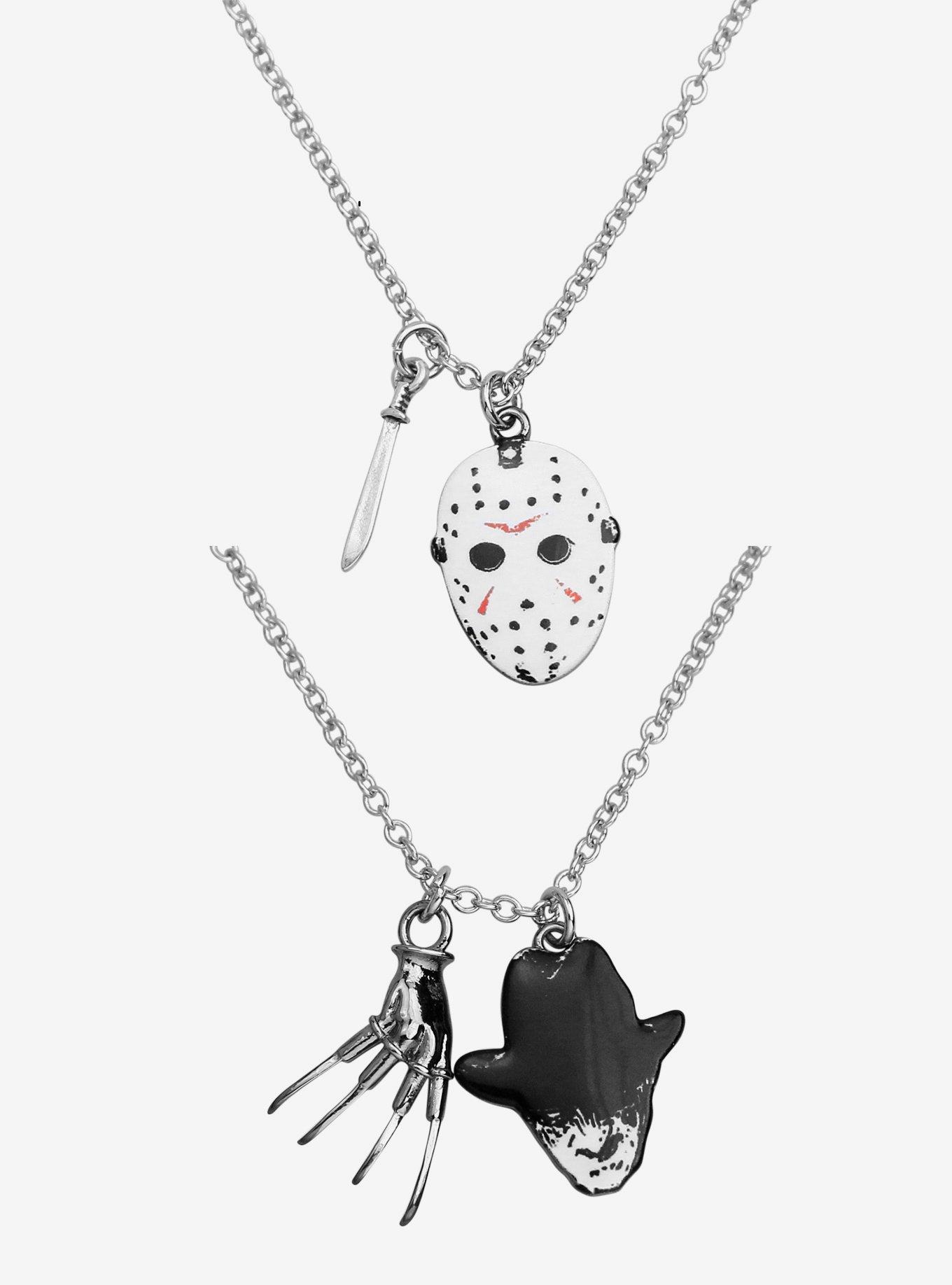 Freddy Vs. Jason Icon Best Friend Necklace Set, , hi-res