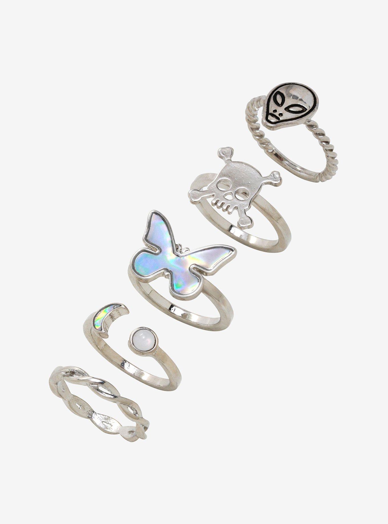 Alien & Butterfly Ring Set, , hi-res