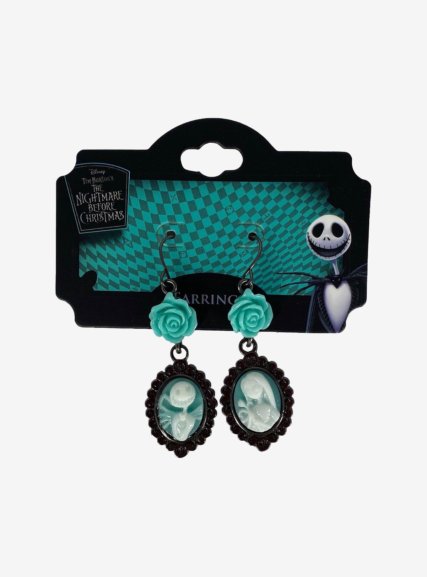 The Nightmare Before Christmas Jack & Sally Cameo Dangle Earrings, , hi-res