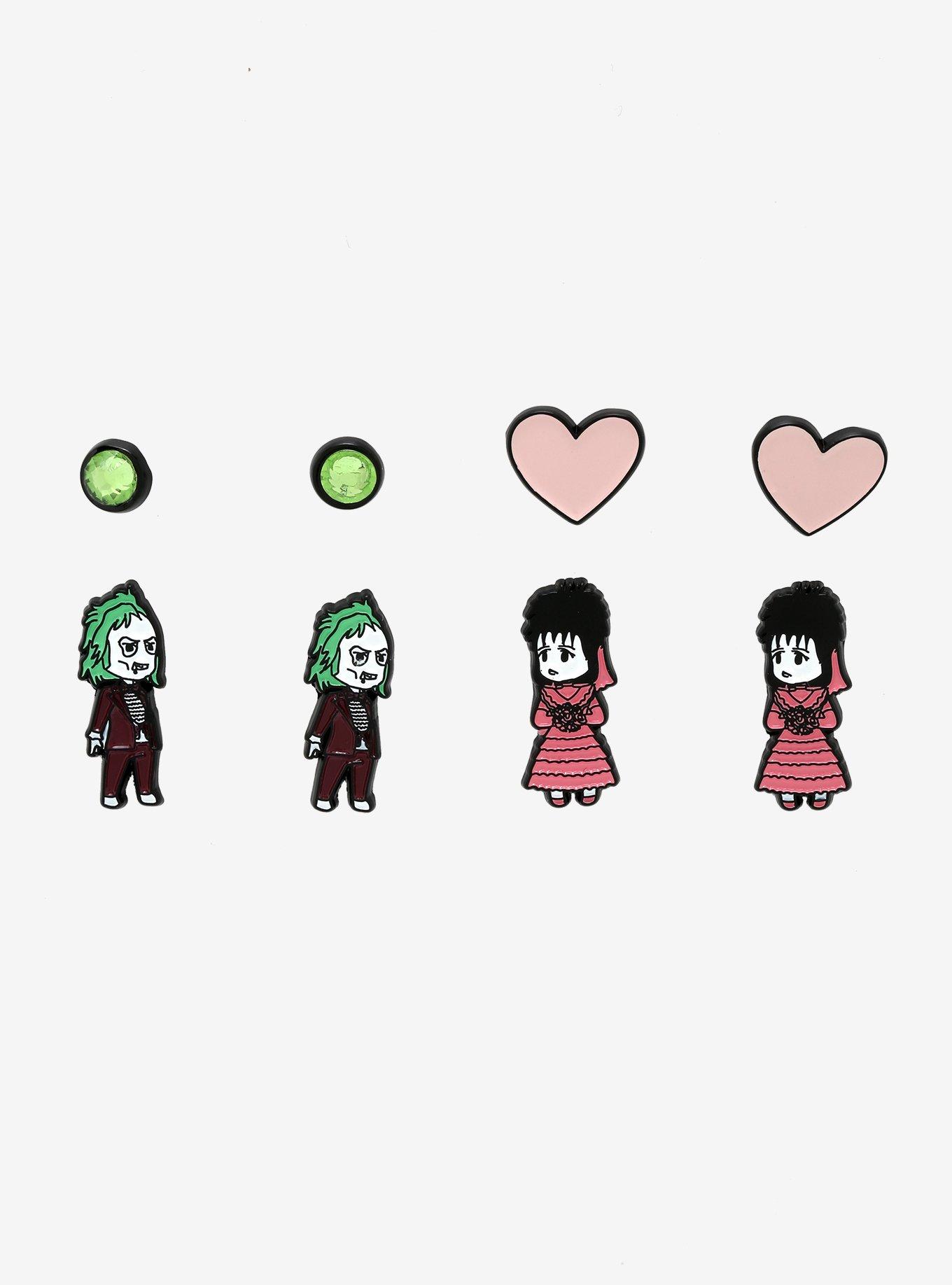 Beetlejuice Pastel Chibi Earring Set, , hi-res