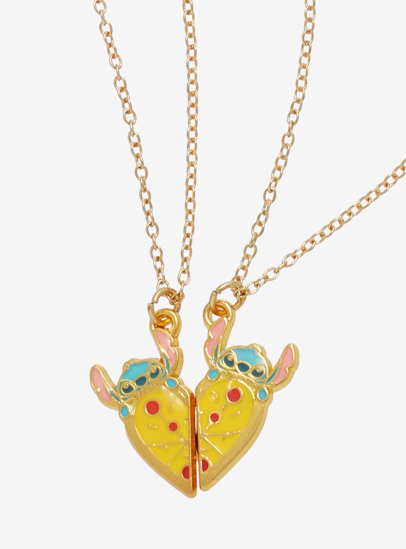 Disney Lilo & Stitch Pizza Best Friend Necklace Set, , hi-res