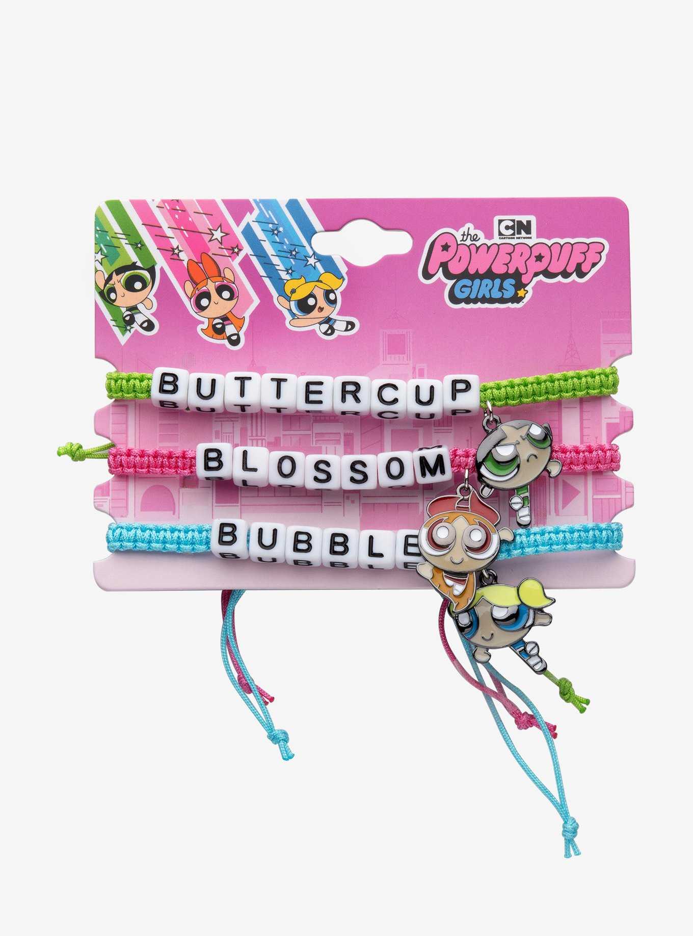 The Powerpuff Girls Best Friend Cord Bracelet Set, , hi-res