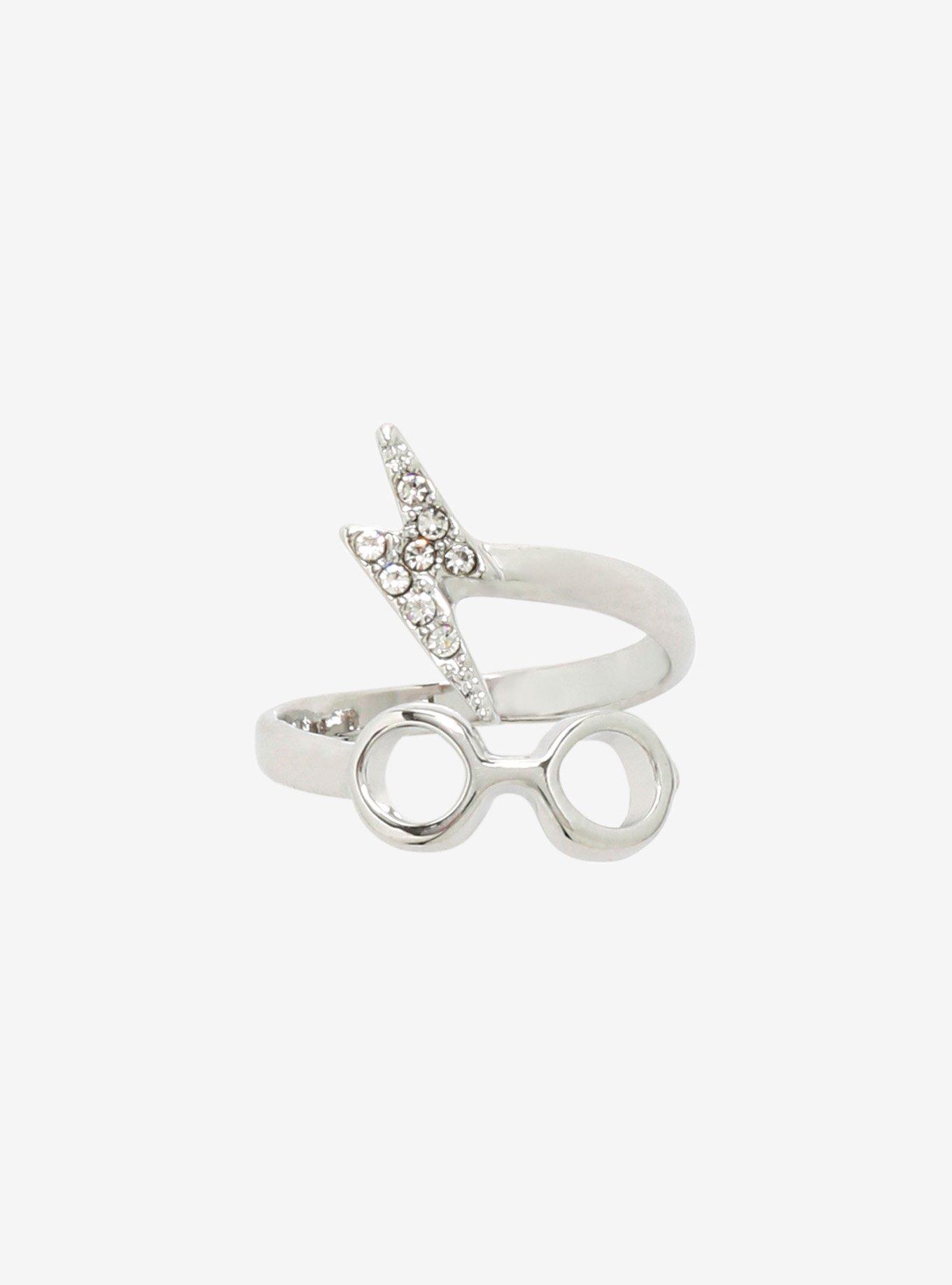 Harry Potter Glasses CZ Wrap Ring, , hi-res