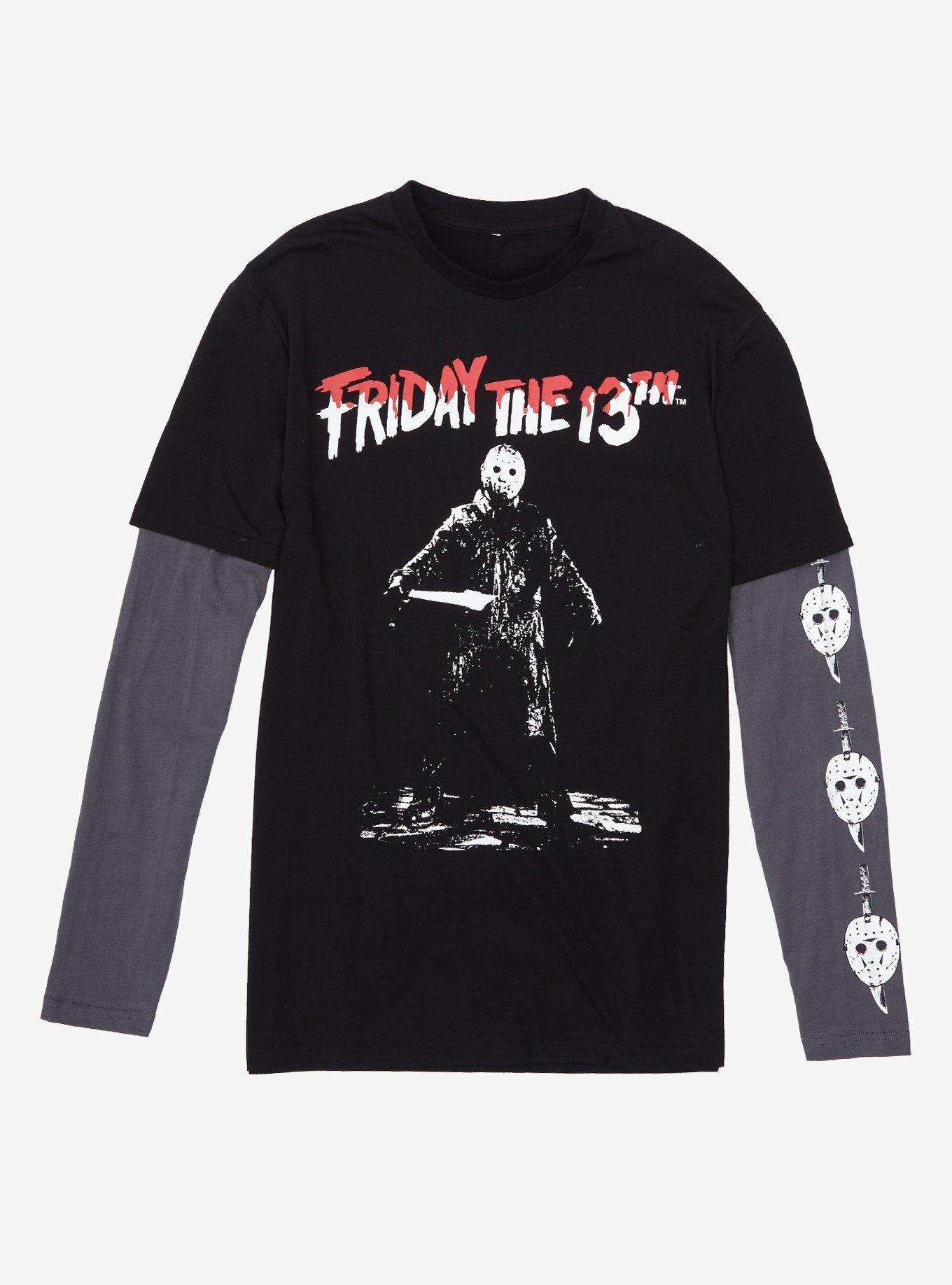 Friday The 13th Mask & Knife Long-Sleeve T-Shirt | Hot Topic