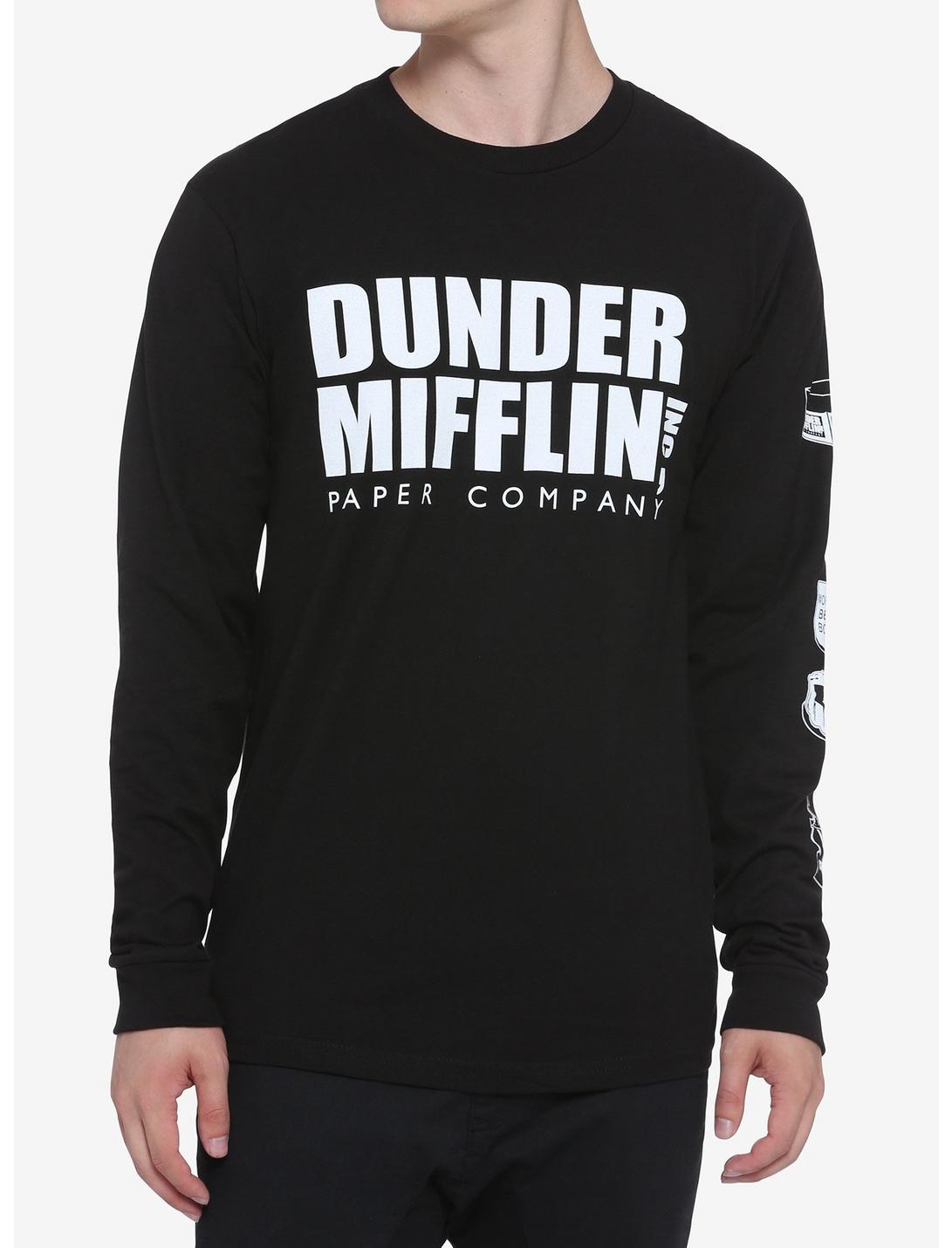 The Office Dunder Mifflin Icons Long-Sleeve T-Shirt, WHITE, hi-res