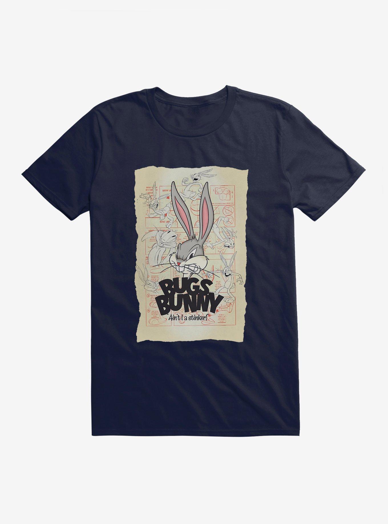 Looney Tunes Faces Of Bugs Bunny T-Shirt, NAVY, hi-res
