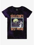 The Nightmare Before Christmas A Skeleton's Best Friend Tie-Dye Girls T-Shirt, MULTI, hi-res