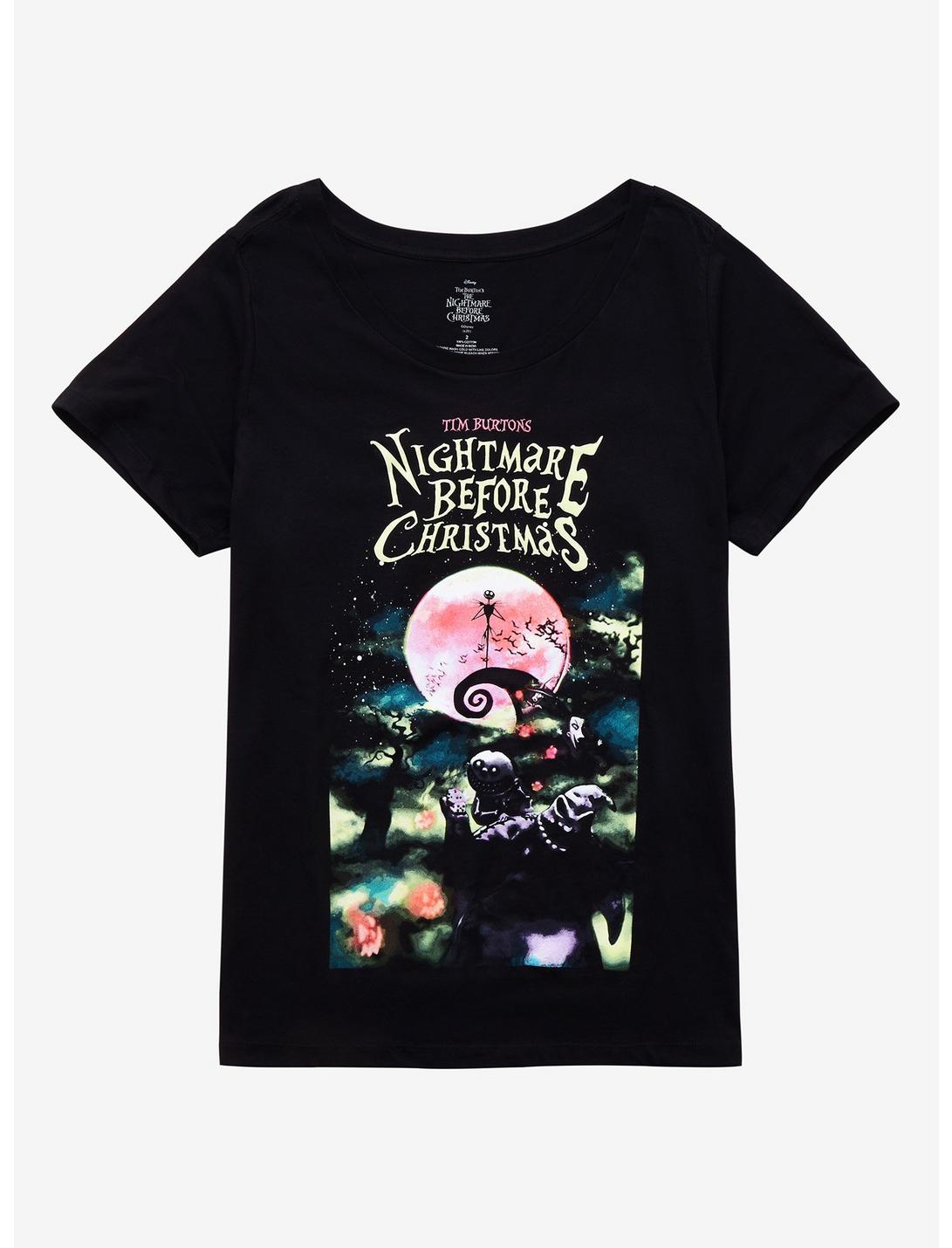 The Nightmare Before Christmas Watercolor Girls T-Shirt Plus Size, MULTI, hi-res