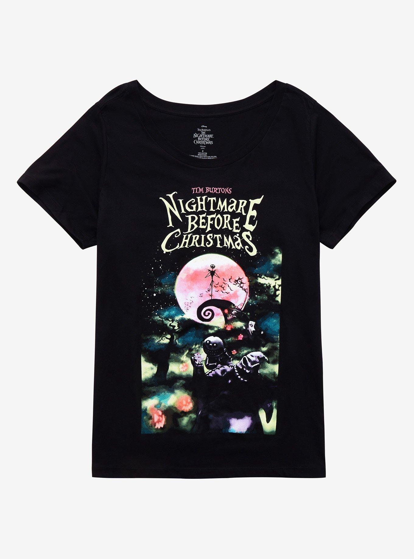 The Nightmare Before Christmas Watercolor Girls T-Shirt Plus Size, MULTI, hi-res