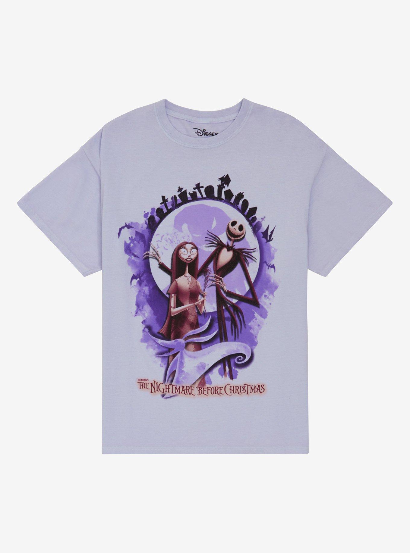 The Nightmare Before Christmas Jack & Sally Purple Girls T-Shirt, MULTI, hi-res