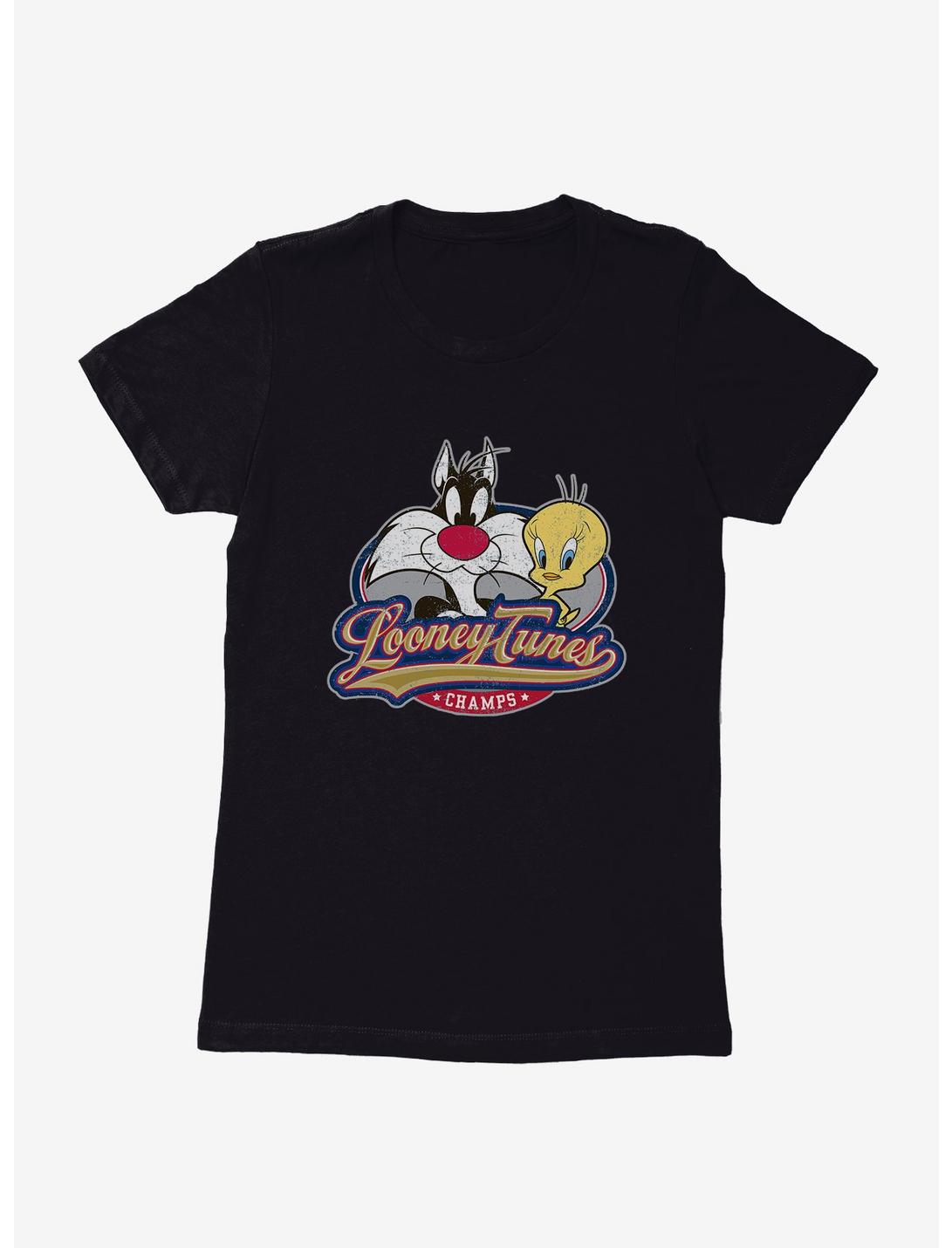 Looney Tunes Tweety Sylvester Champs Womens T-Shirt, BLACK, hi-res