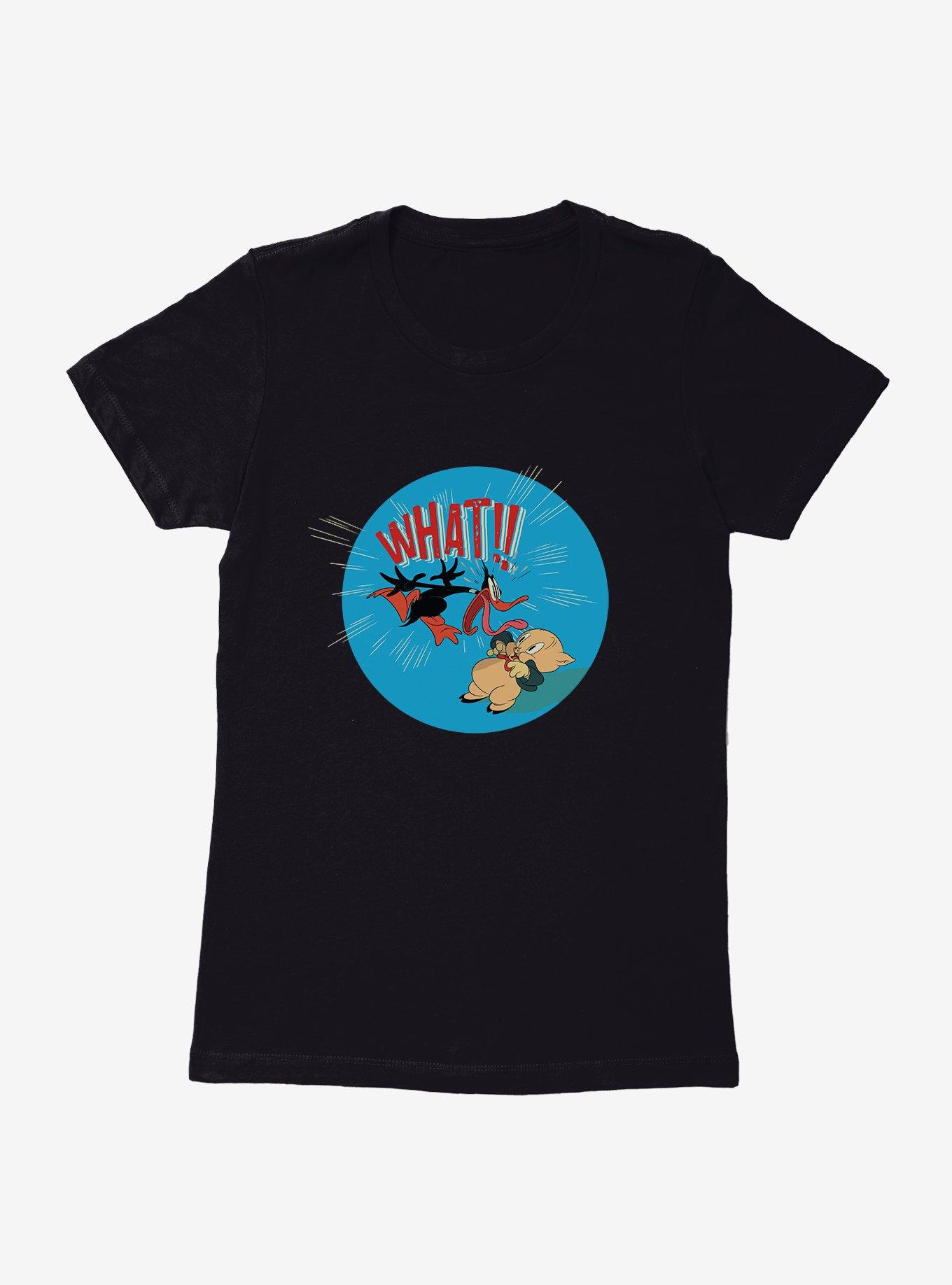 Looney Tunes Daffy Duck What Womens T-Shirt, BLACK, hi-res