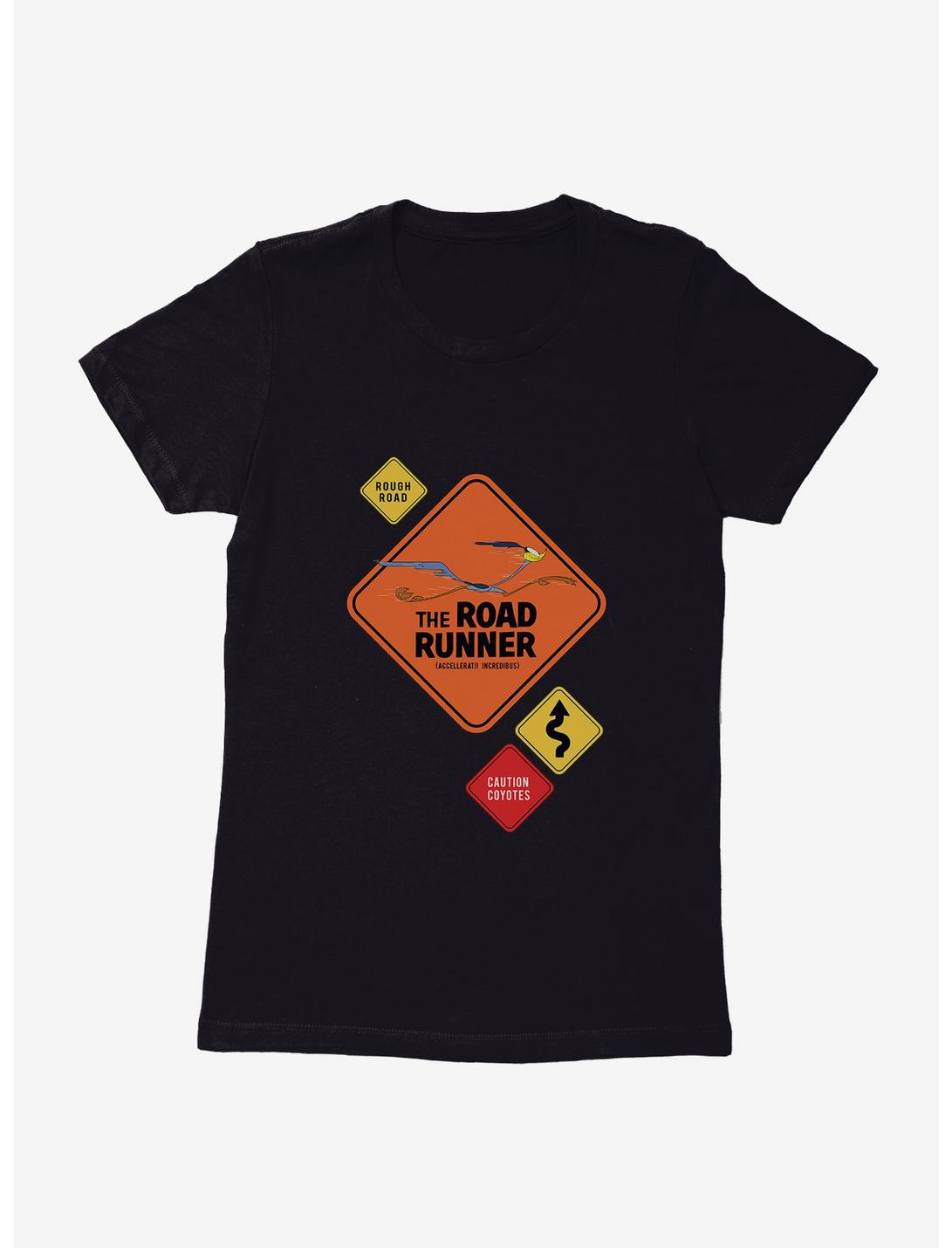 Looney Tunes Road Runner Signs Womens T-Shirt, BLACK, hi-res