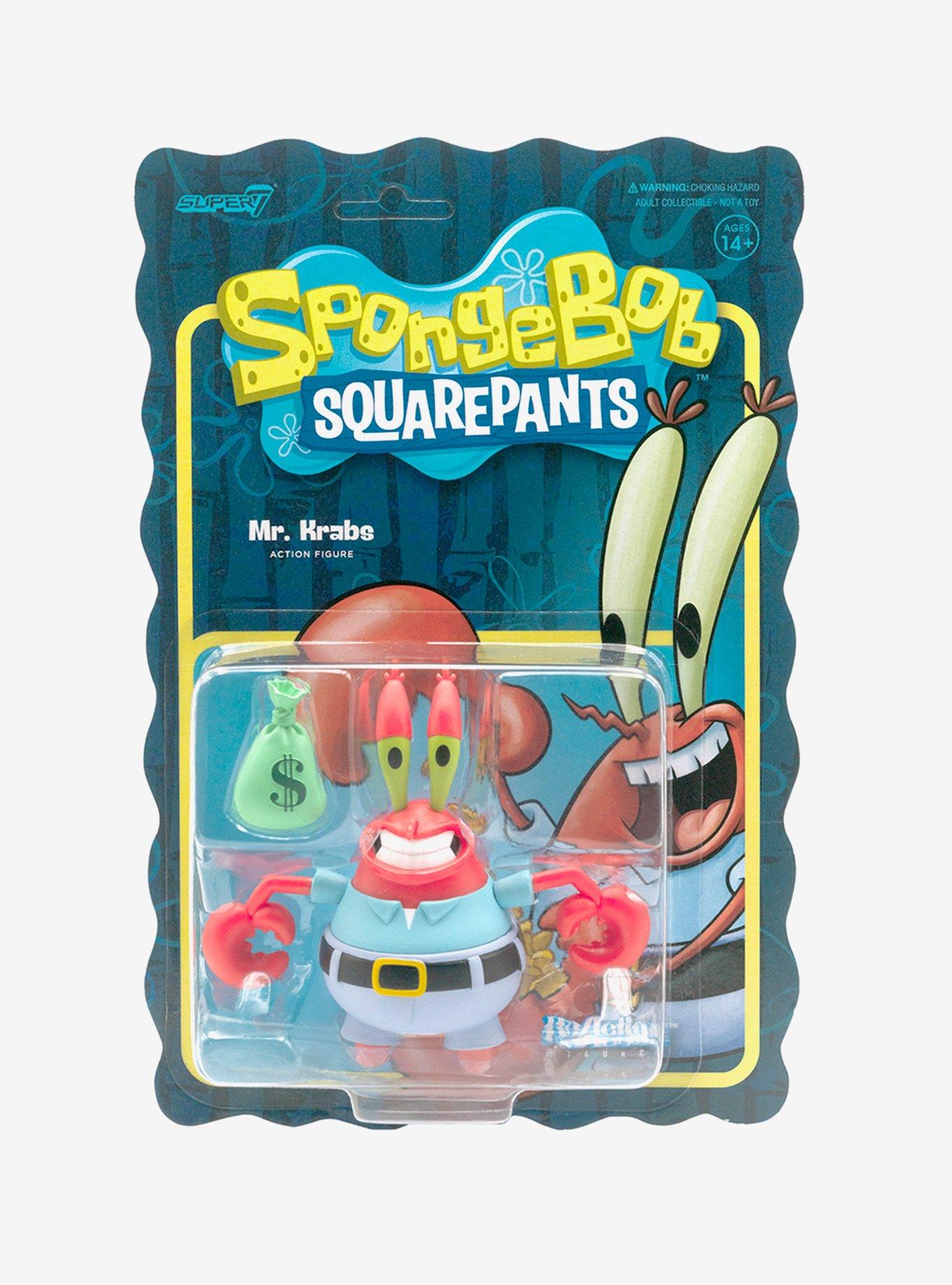 Super7 Reaction SpongeBob SquarePants Mr. Krabs Collectible Action Figure, , hi-res
