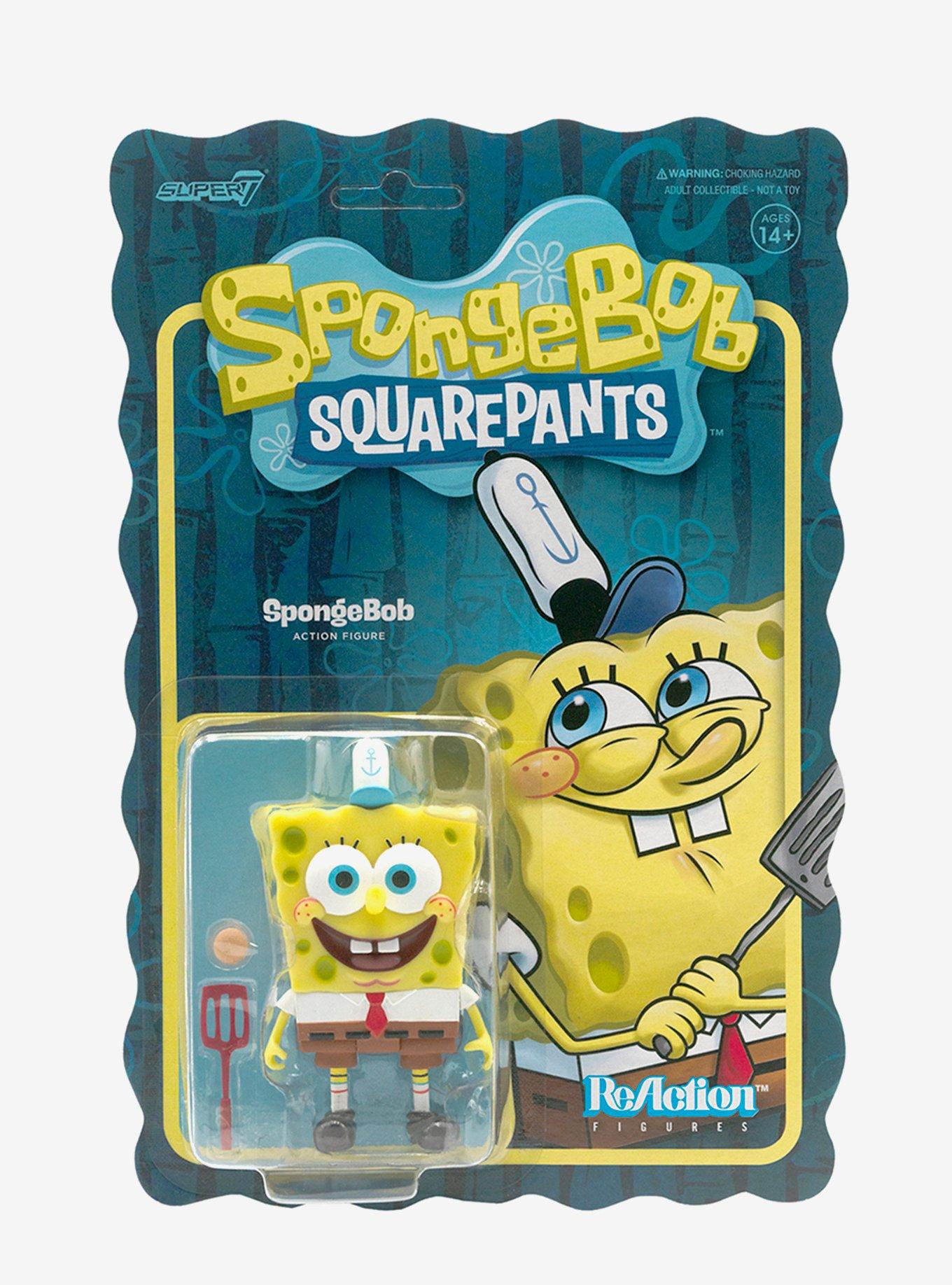 Super7 Reaction SpongeBob SquarePants SpongeBob Collectible Action Figure, , hi-res