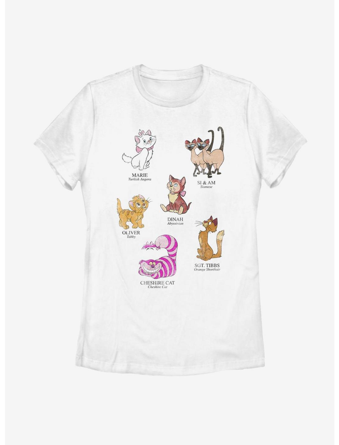 Disney Cat Breeds Womens T-Shirt, WHITE, hi-res