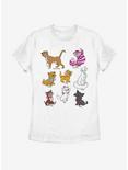 Disney Cats Grid Womens T-Shirt, WHITE, hi-res