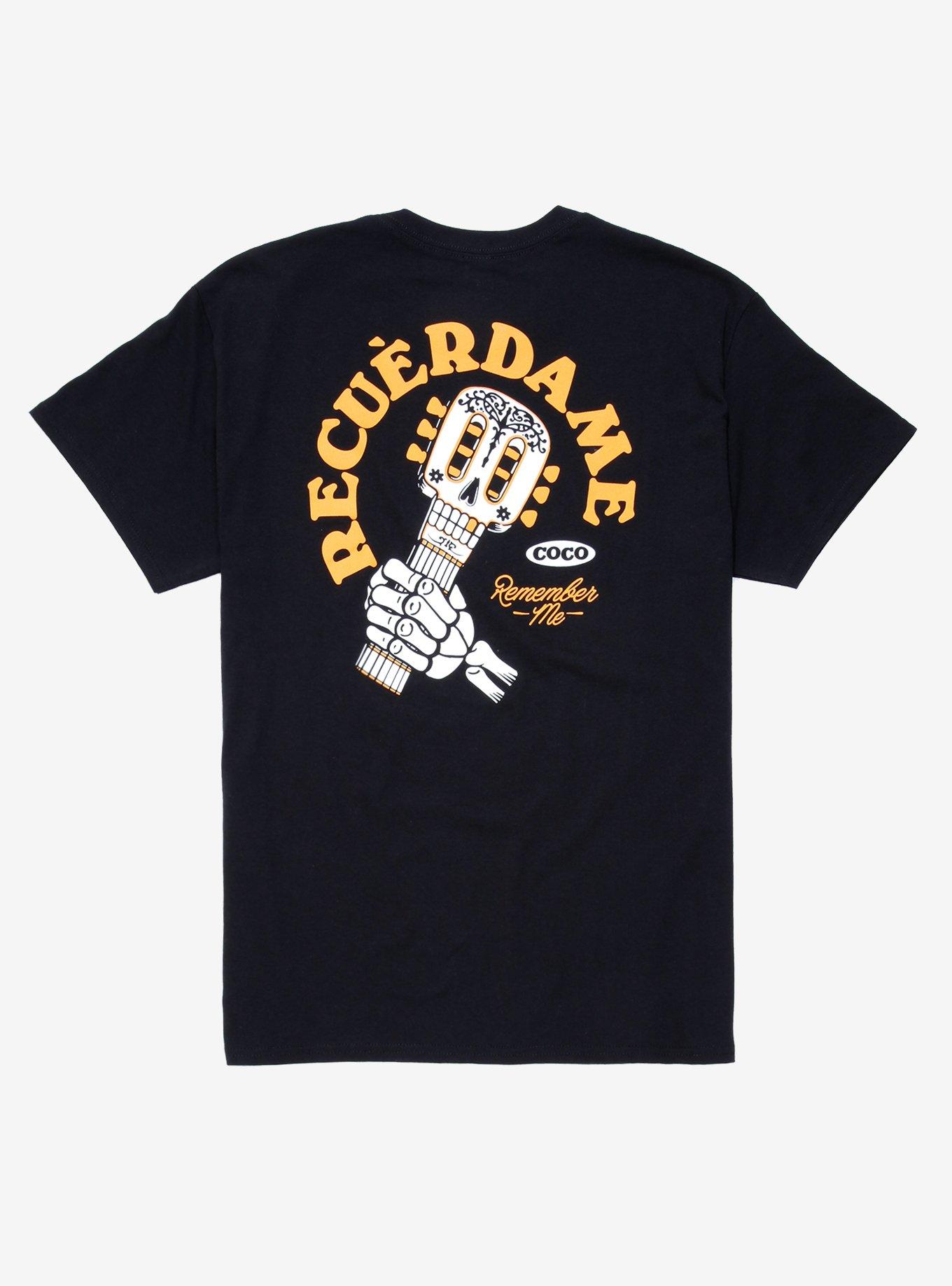 Disney Pixar Coco Recuerdame T-Shirt - BoxLunch Exclusive, BLACK, hi-res