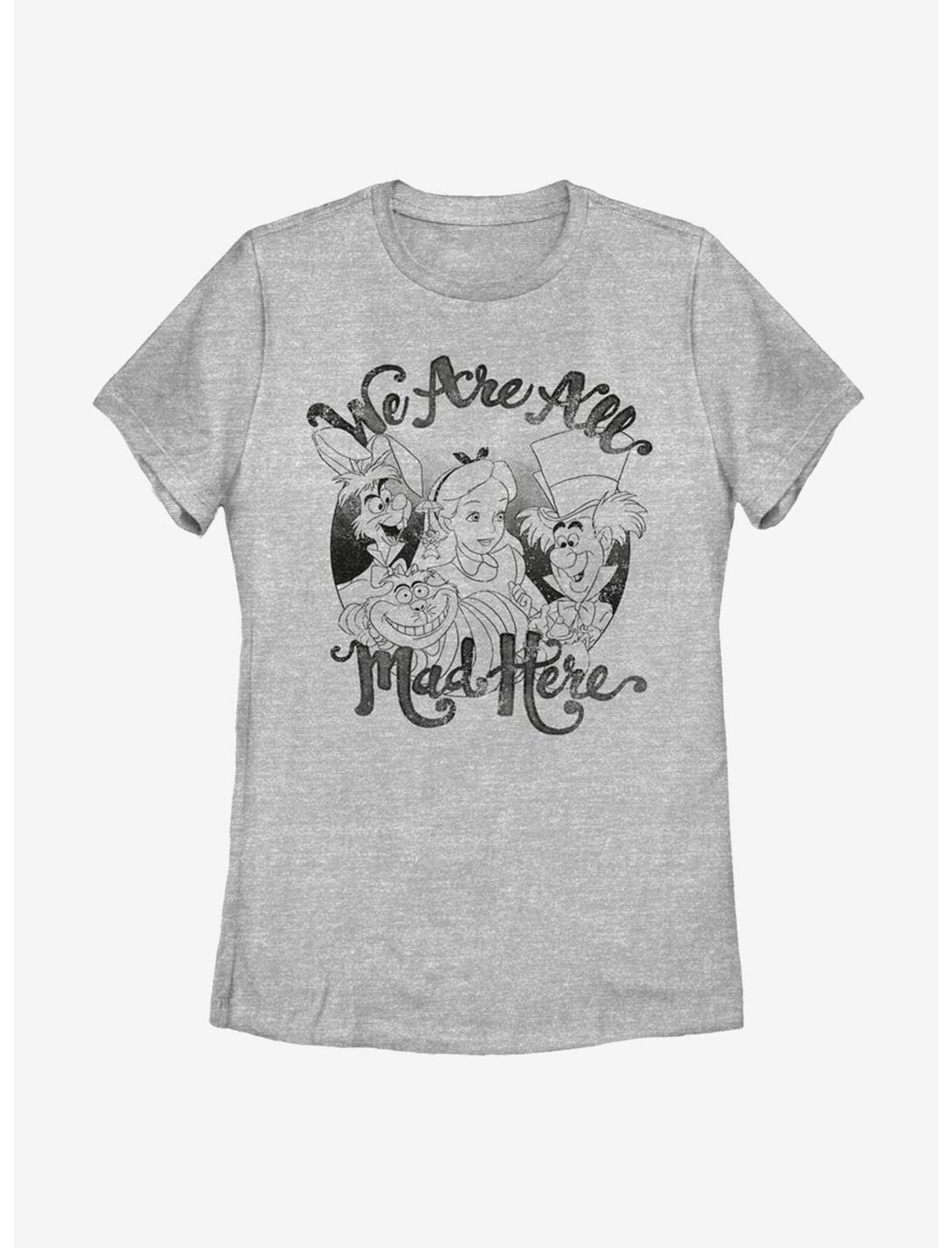 Disney Alice In Wonderland All Mad Here Womens T-Shirt, ATH HTR, hi-res