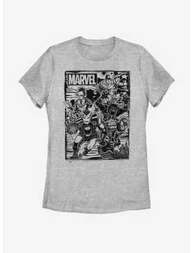 Marvel Avengers Group Fighters Womens T-Shirt, , hi-res