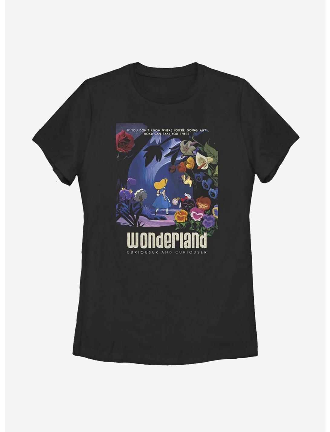 Disney Alice In Wonderland Curiouser Womens T-Shirt, BLACK, hi-res