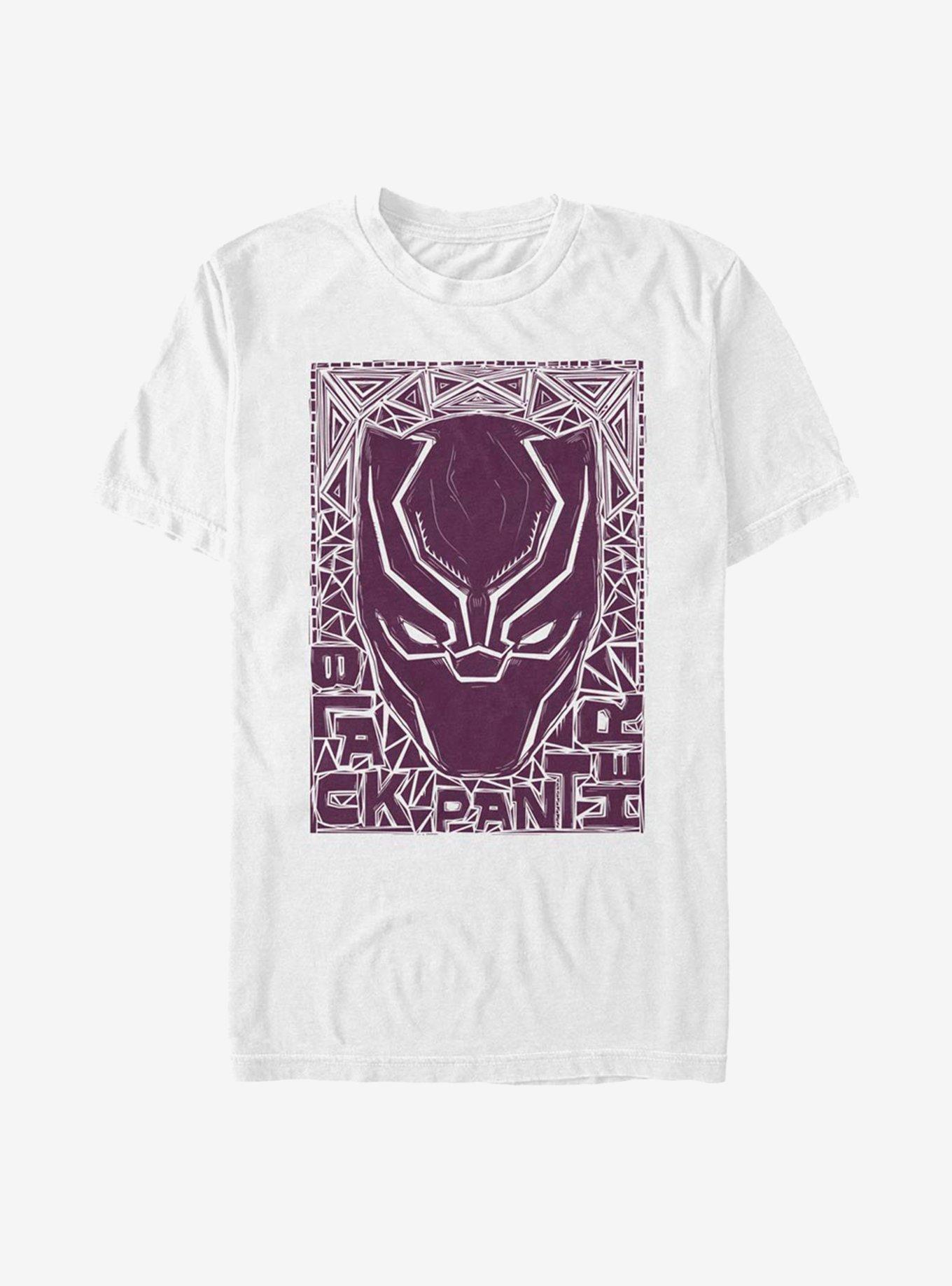 Marvel Black Panther Pattern Stencil T-Shirt, , hi-res