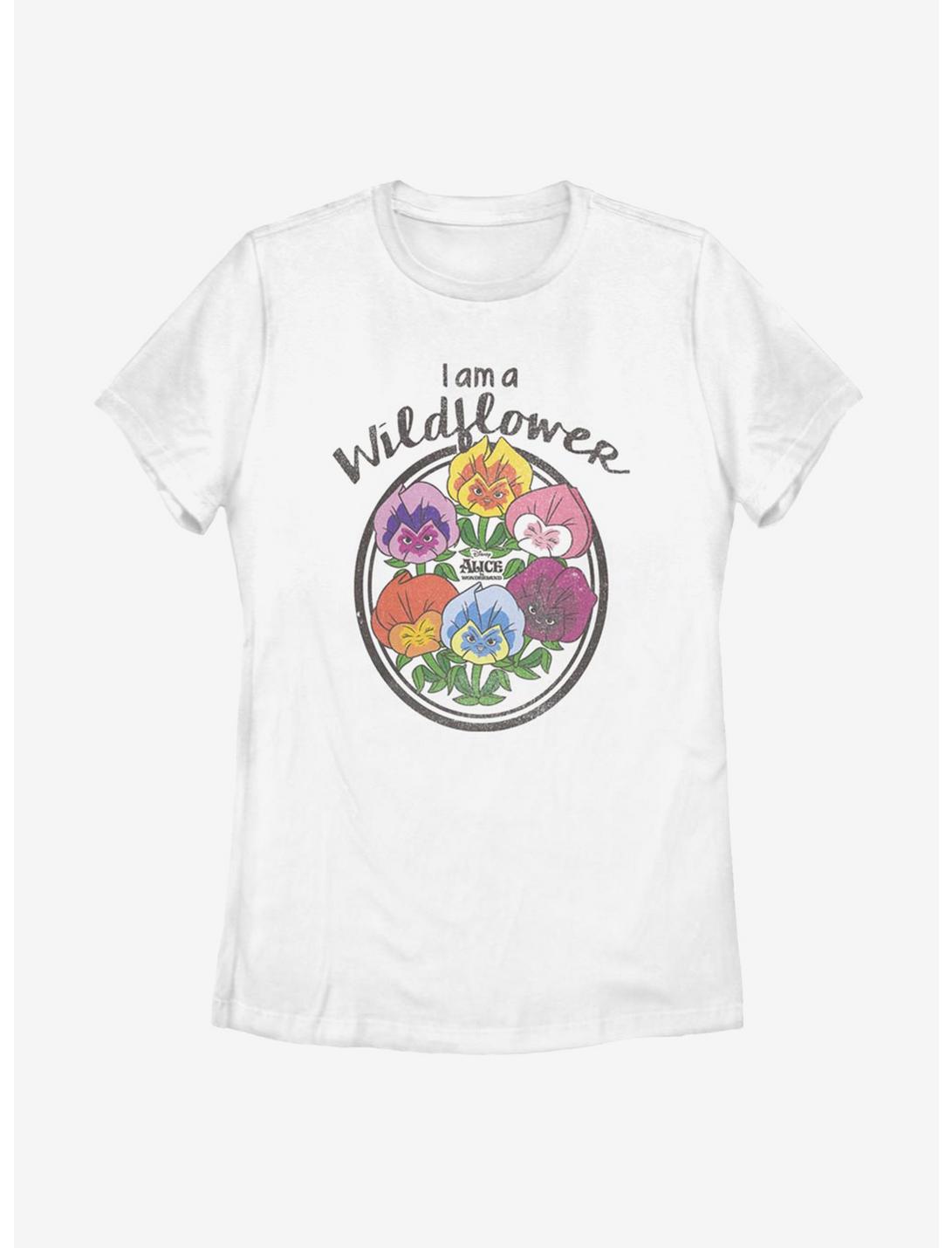 Disney Alice In Wonderland Wildflower Womens T-Shirt, WHITE, hi-res