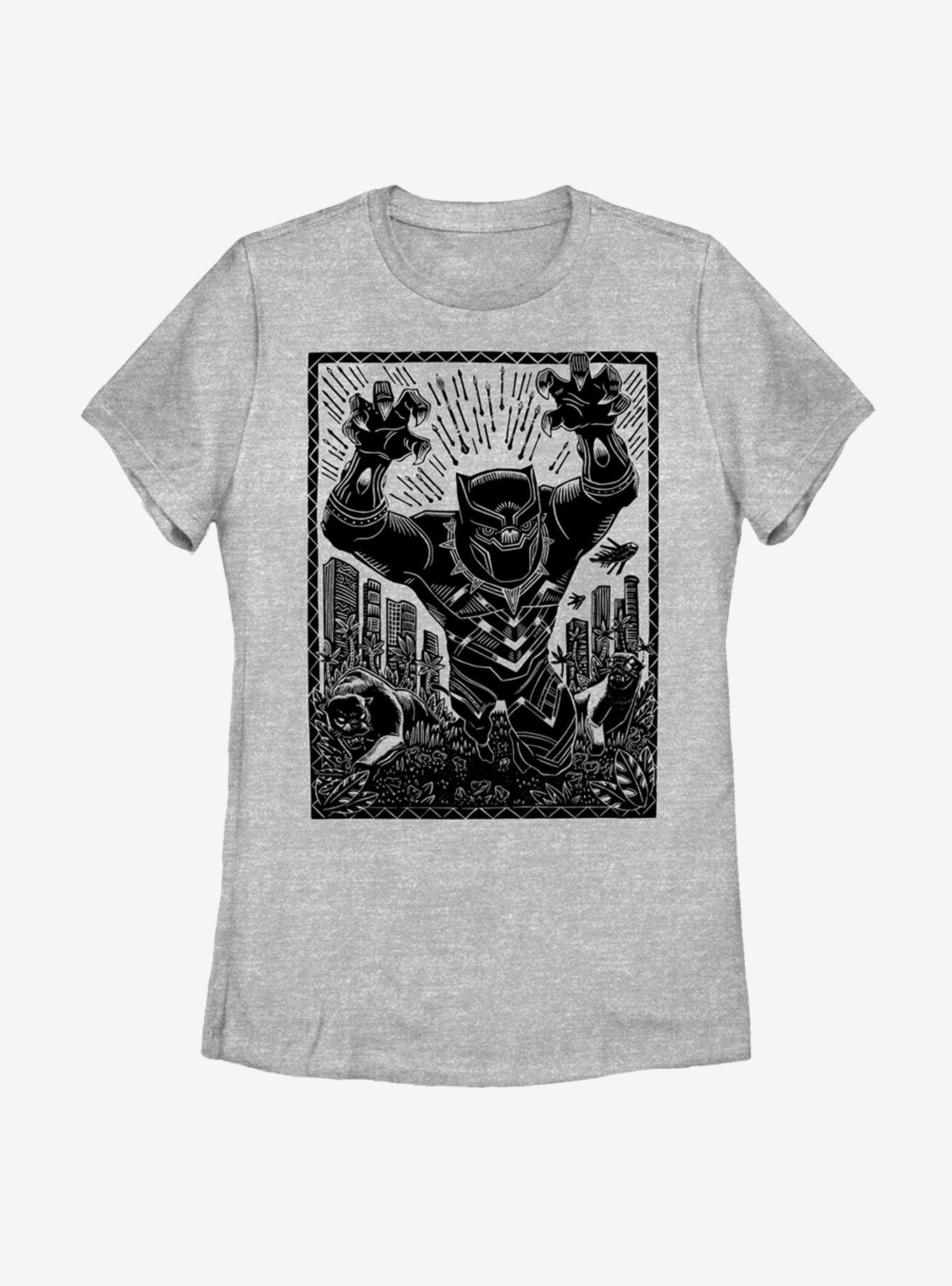 Marvel Black Panther Pattern Stencil Womens T-Shirt, , hi-res