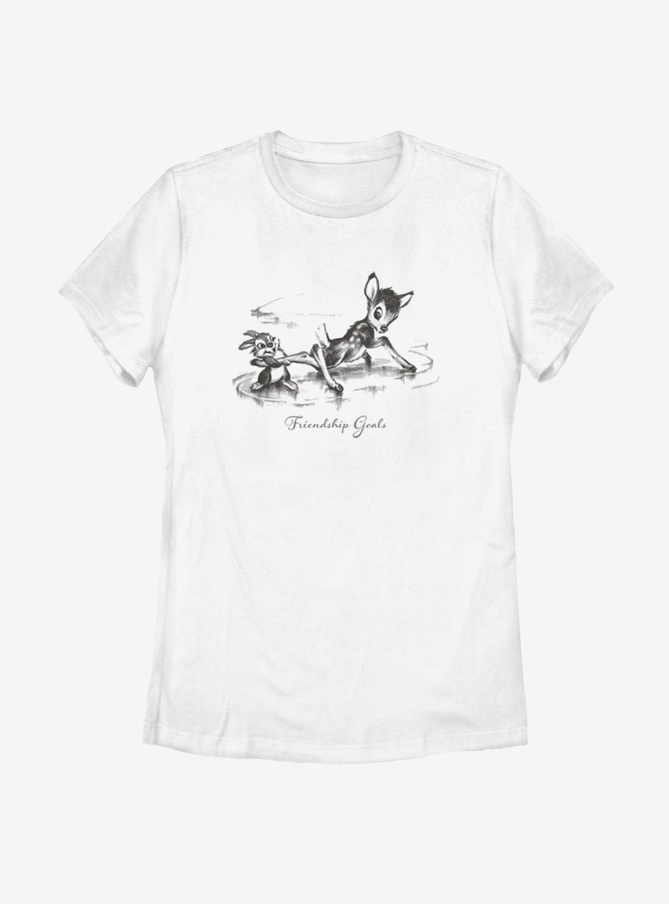 Disney Bambi Friendship Womens T-Shirt, WHITE, hi-res