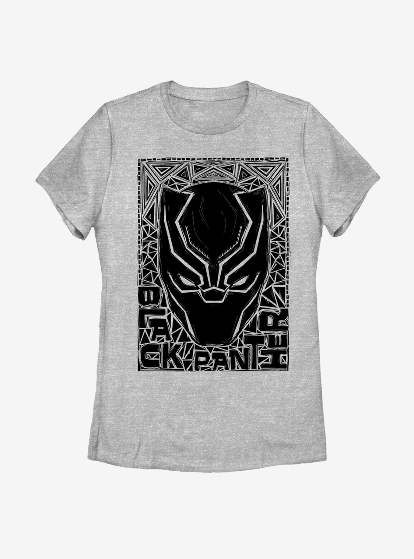 Marvel Black Panther Pattern Stencil Womens T-Shirt, , hi-res